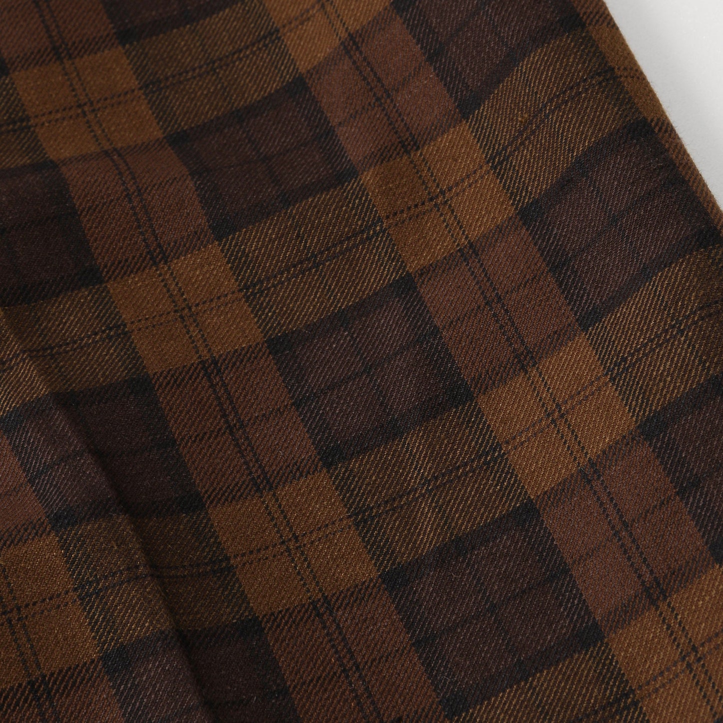 CHECK WOOL LINEN BLEND TROUSERS