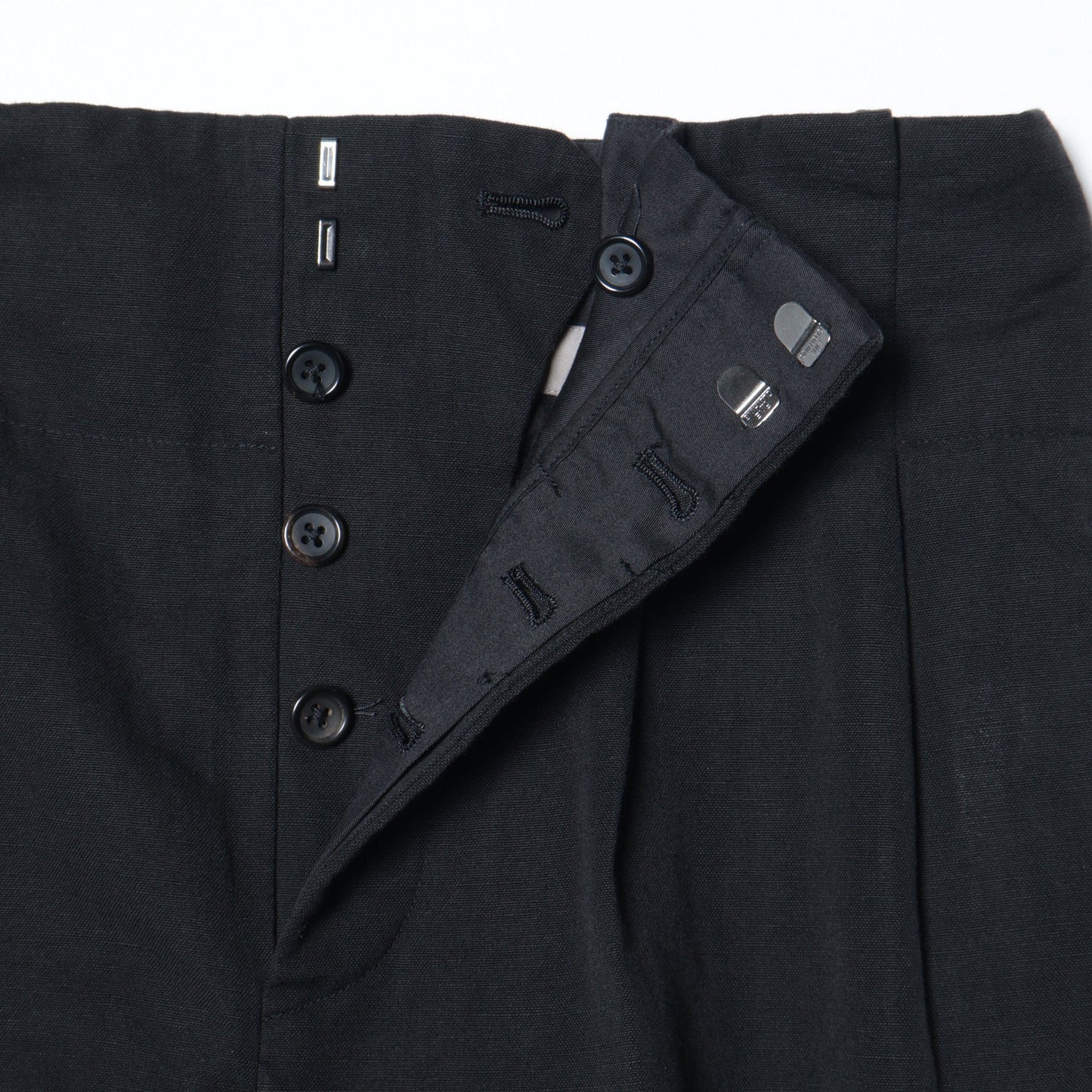 COTTON LINEN CANVAS TROUSERS
