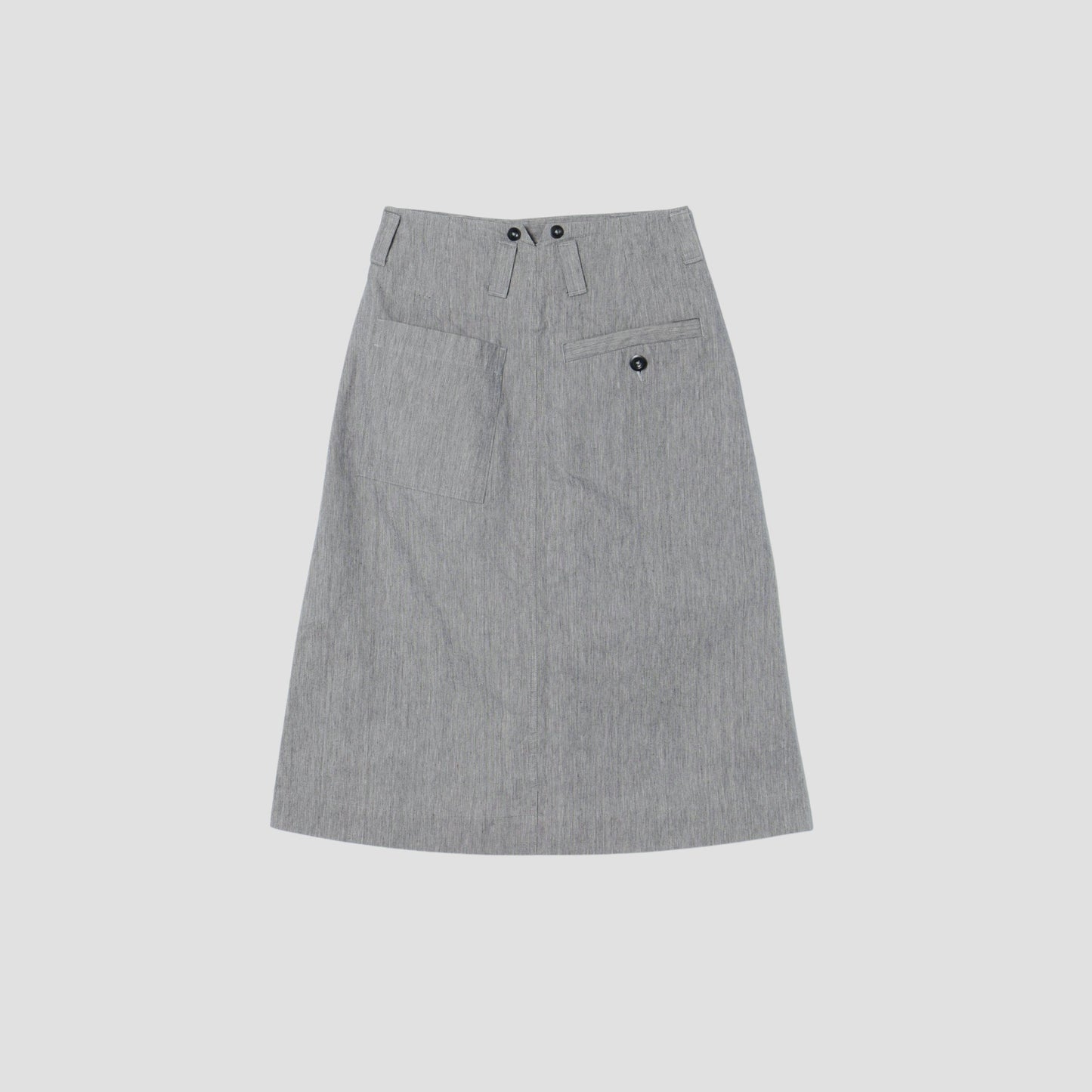 IRREGULAR END ON END COTTON LINEN SKIRT
