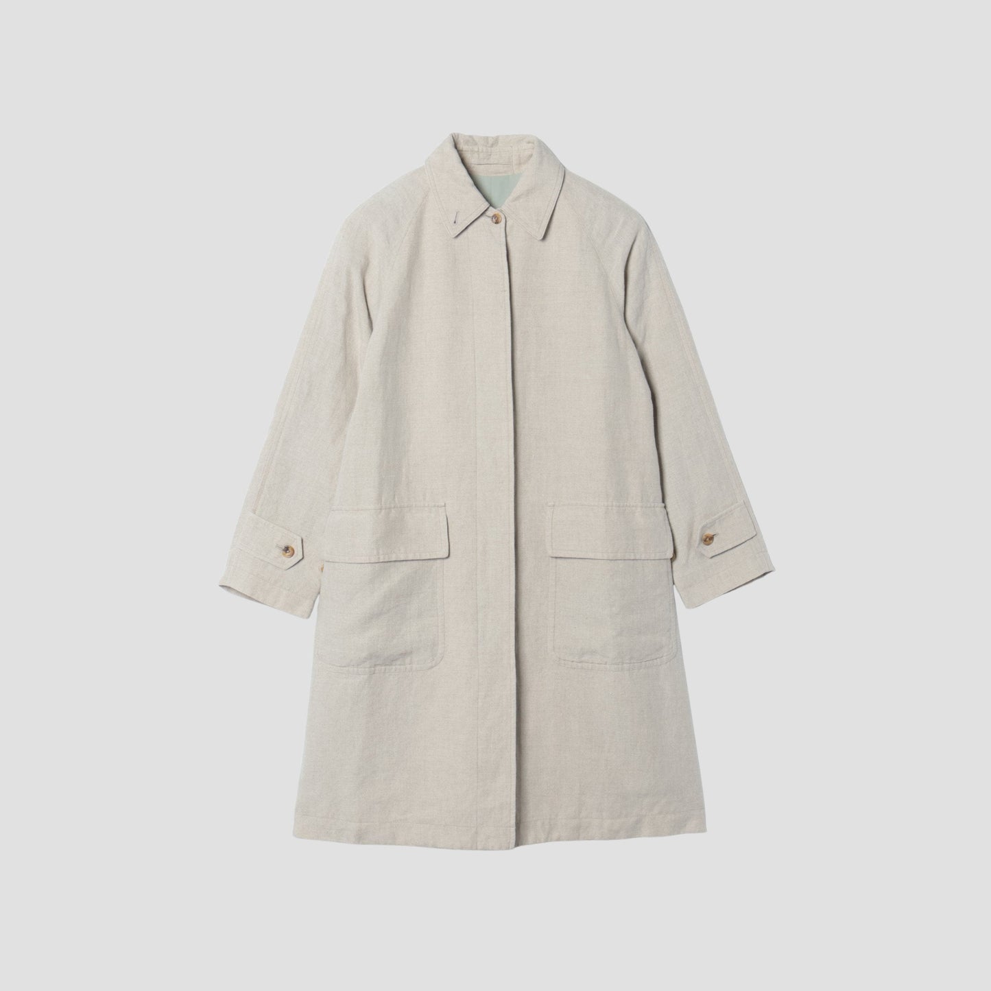 PLAIN WEAVE LINEN COAT