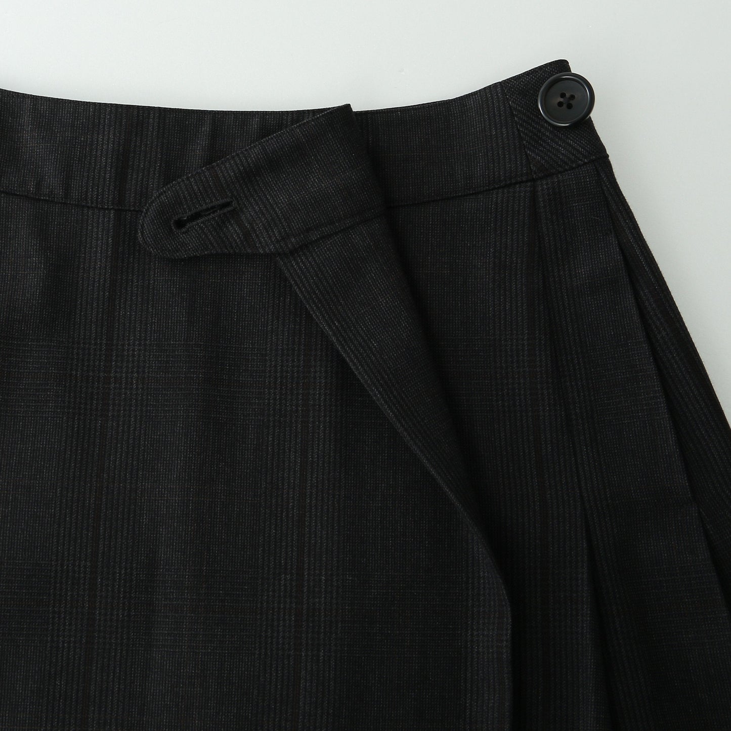 LARGE CHECK WOOL COTTON SKIRT