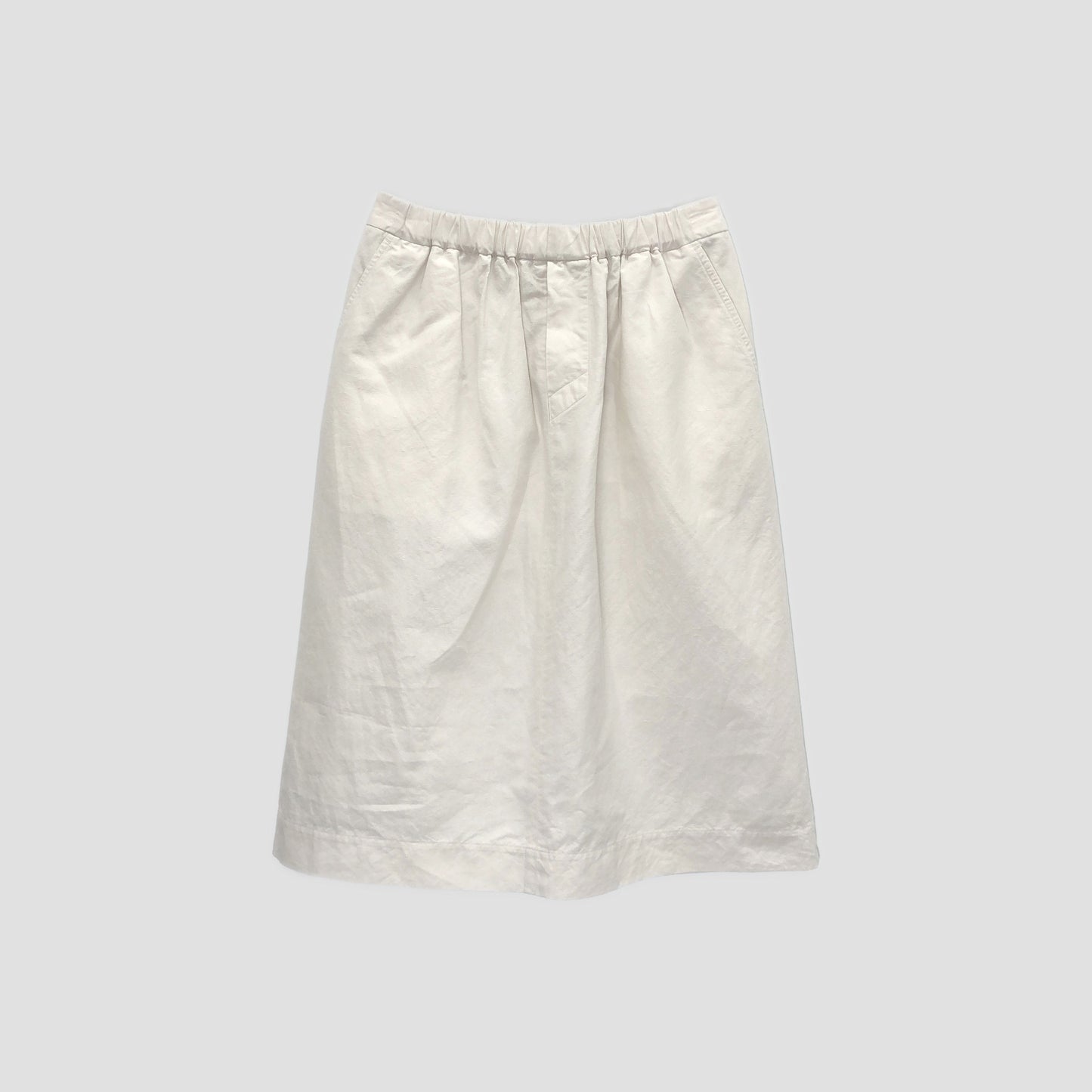 PLAIN WEAVE COTTON LINEN SKIRT