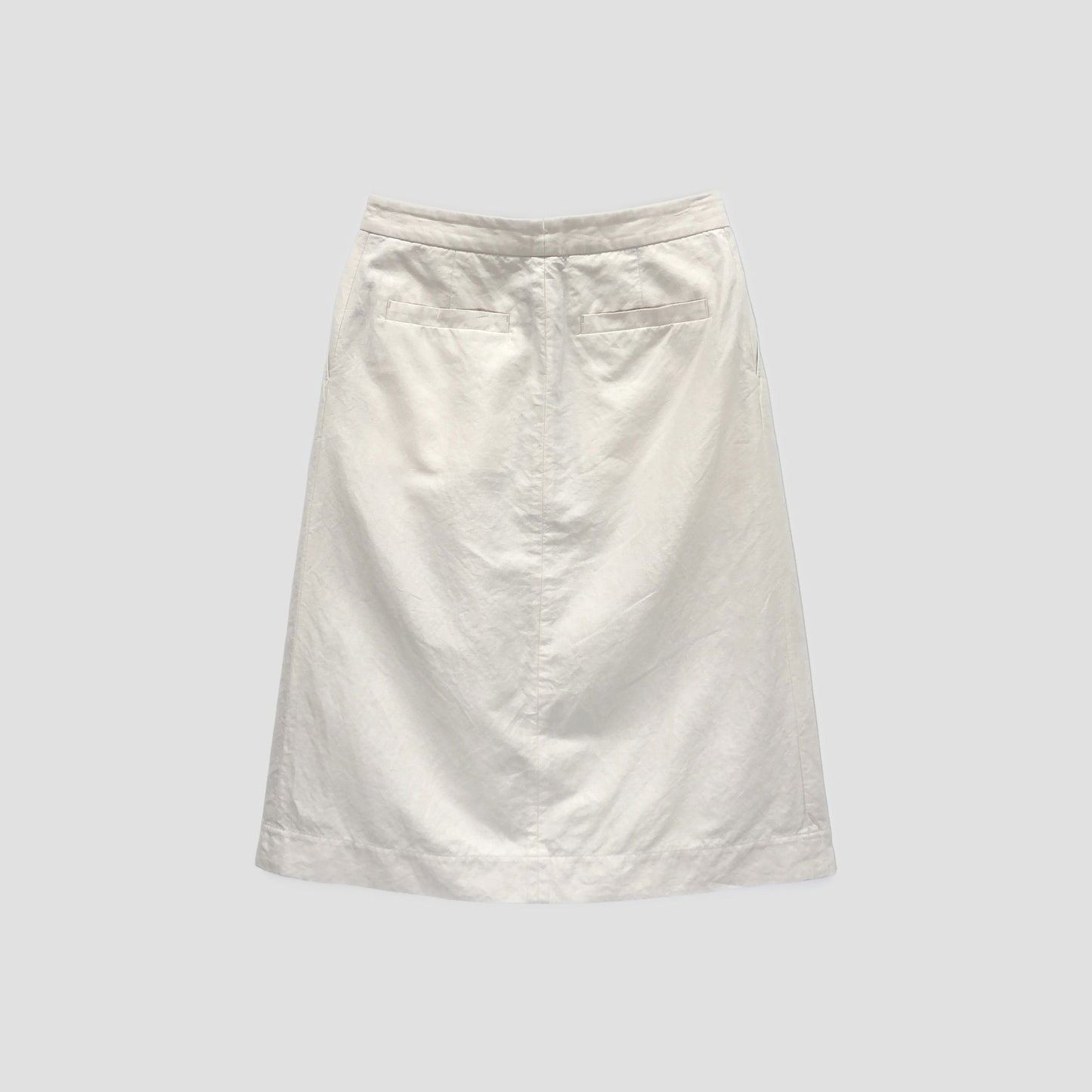 PLAIN WEAVE COTTON LINEN SKIRT