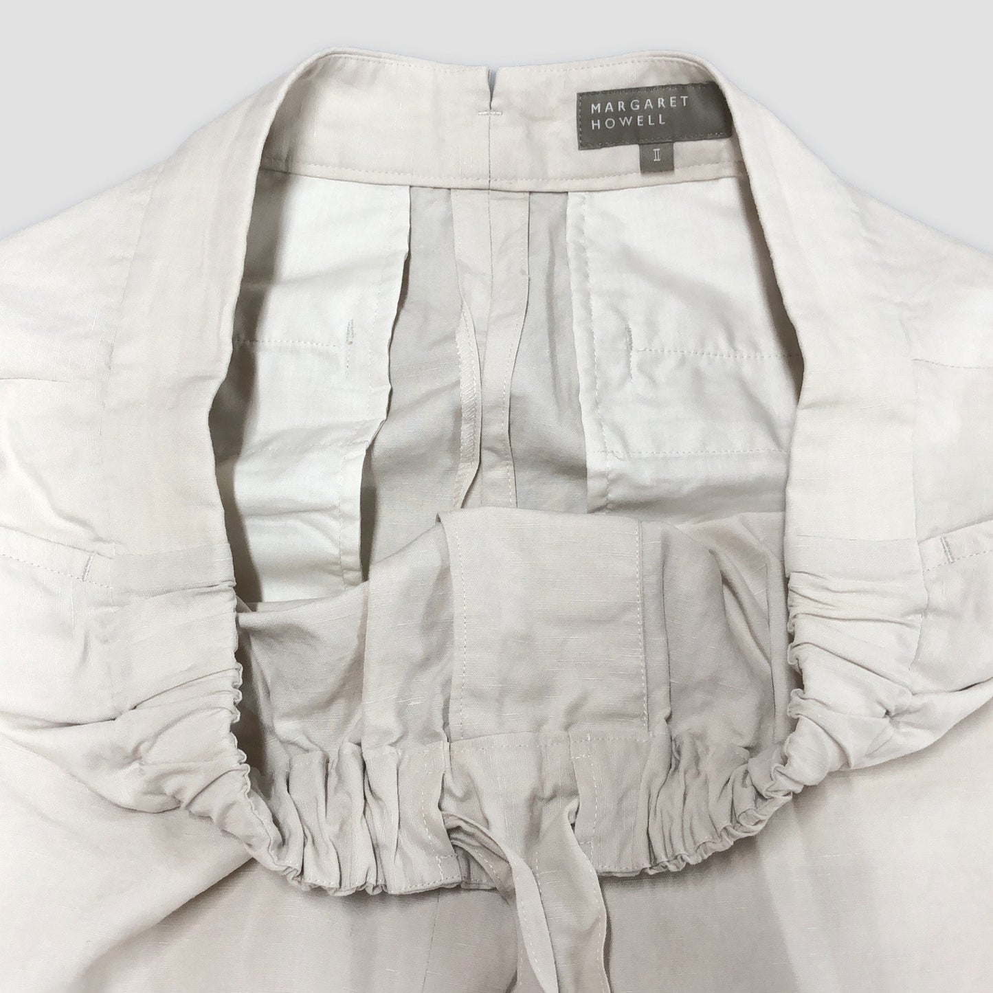 PLAIN WEAVE COTTON LINEN SKIRT