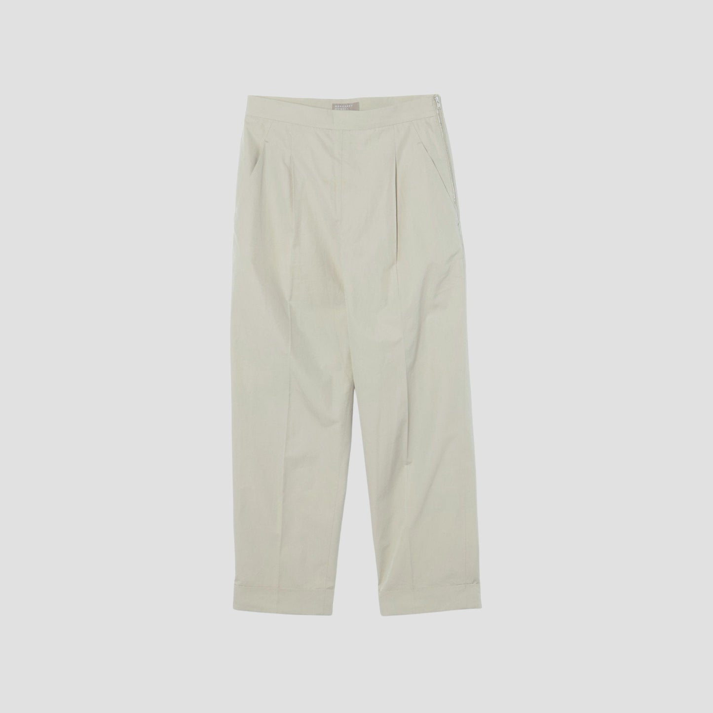 WASHED YARN DYE POPLIN TROUSERS