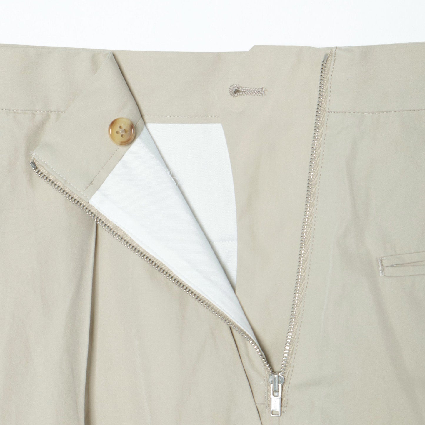 WASHED YARN DYE POPLIN TROUSERS