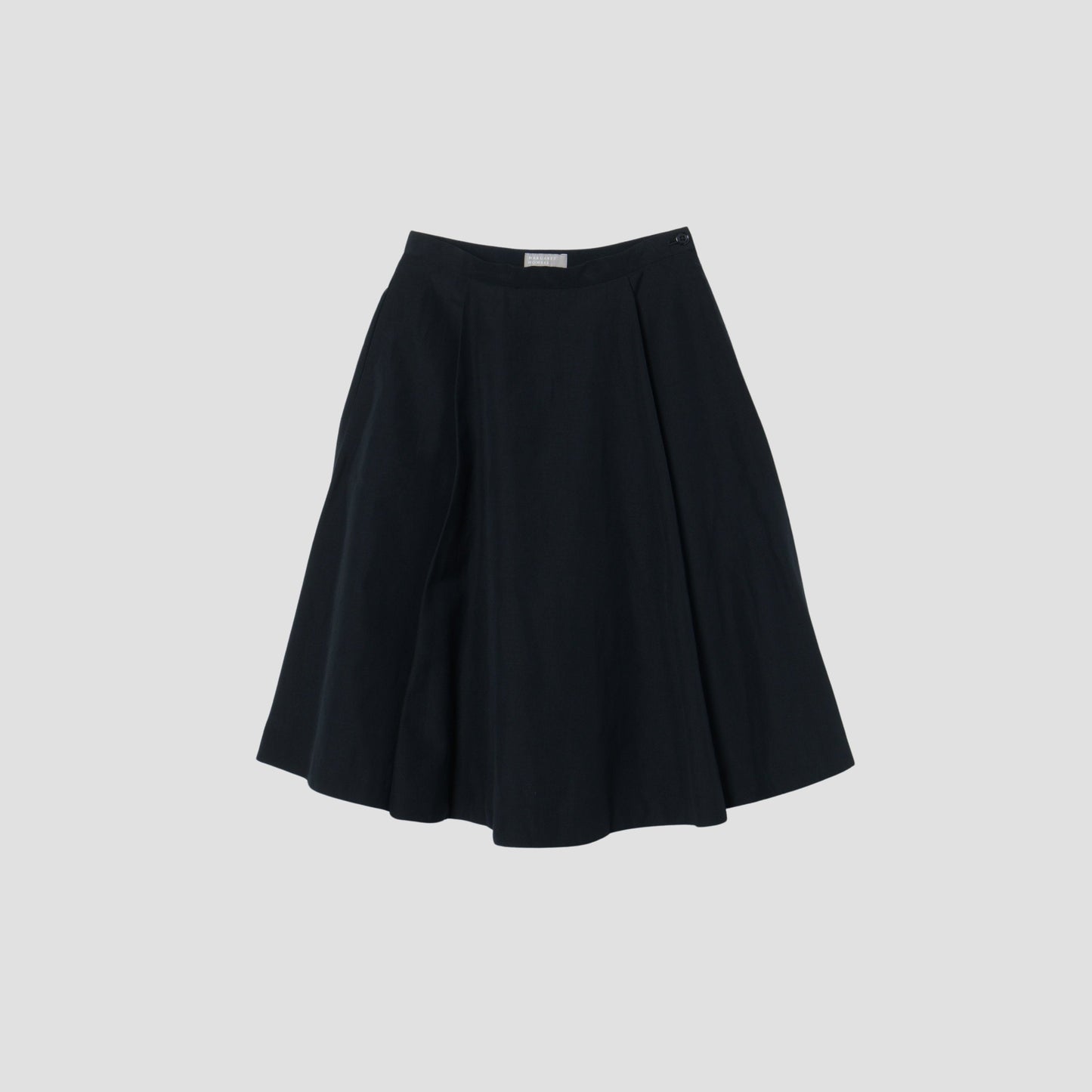 WOOL LINEN POPLIN SKIRT