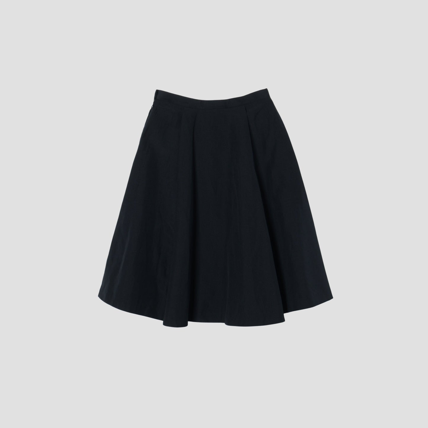 WOOL LINEN POPLIN SKIRT