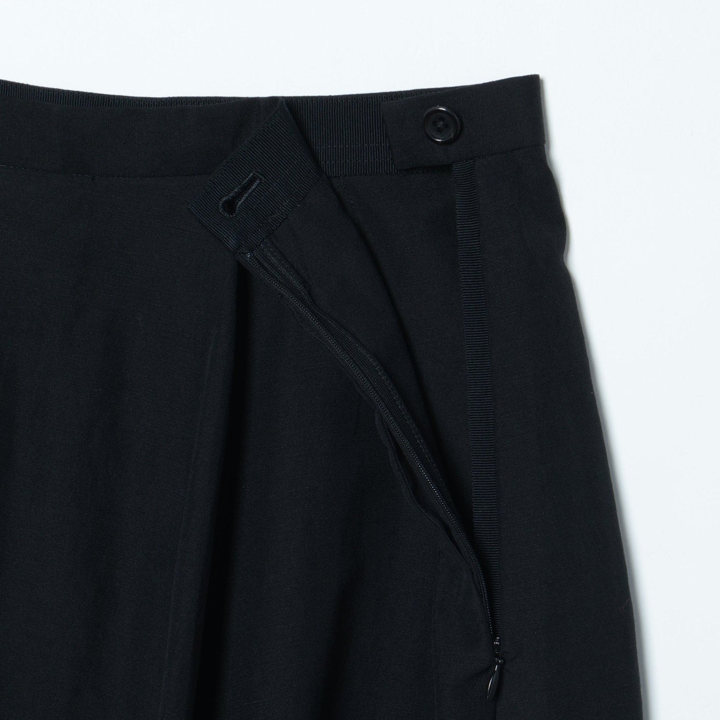 WOOL LINEN POPLIN SKIRT