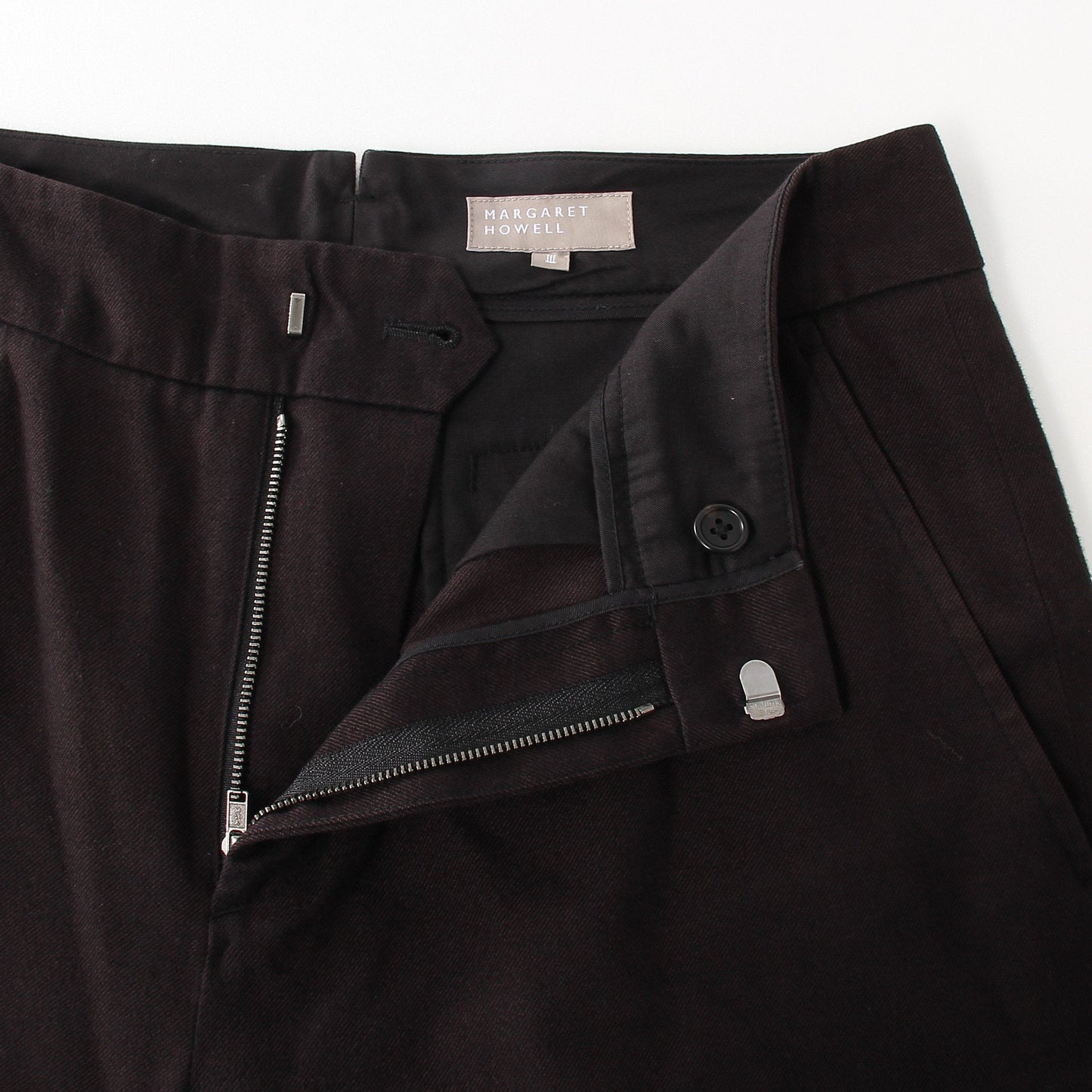 BRUSHED COTTON WOOL TROUSERS