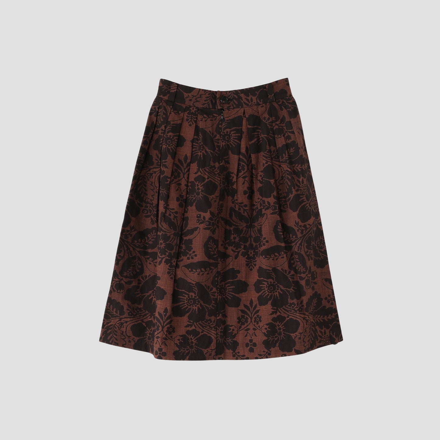 DAMASK COTTON LINEN TWILL SKIRT