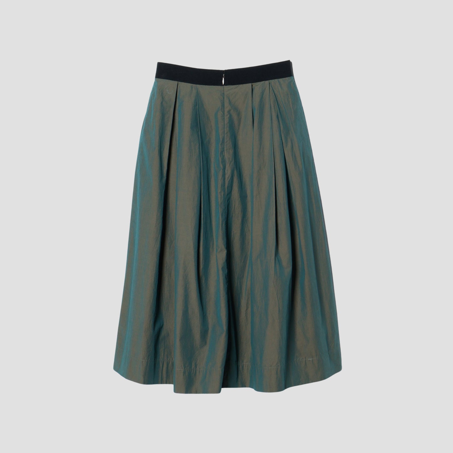 YARN DYED COTTON POPLIN SKIRT