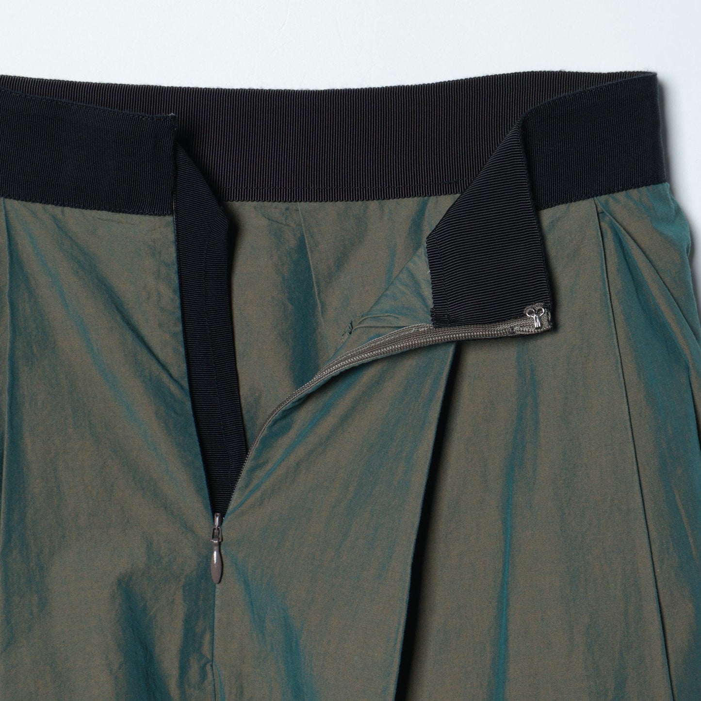YARN DYED COTTON POPLIN SKIRT