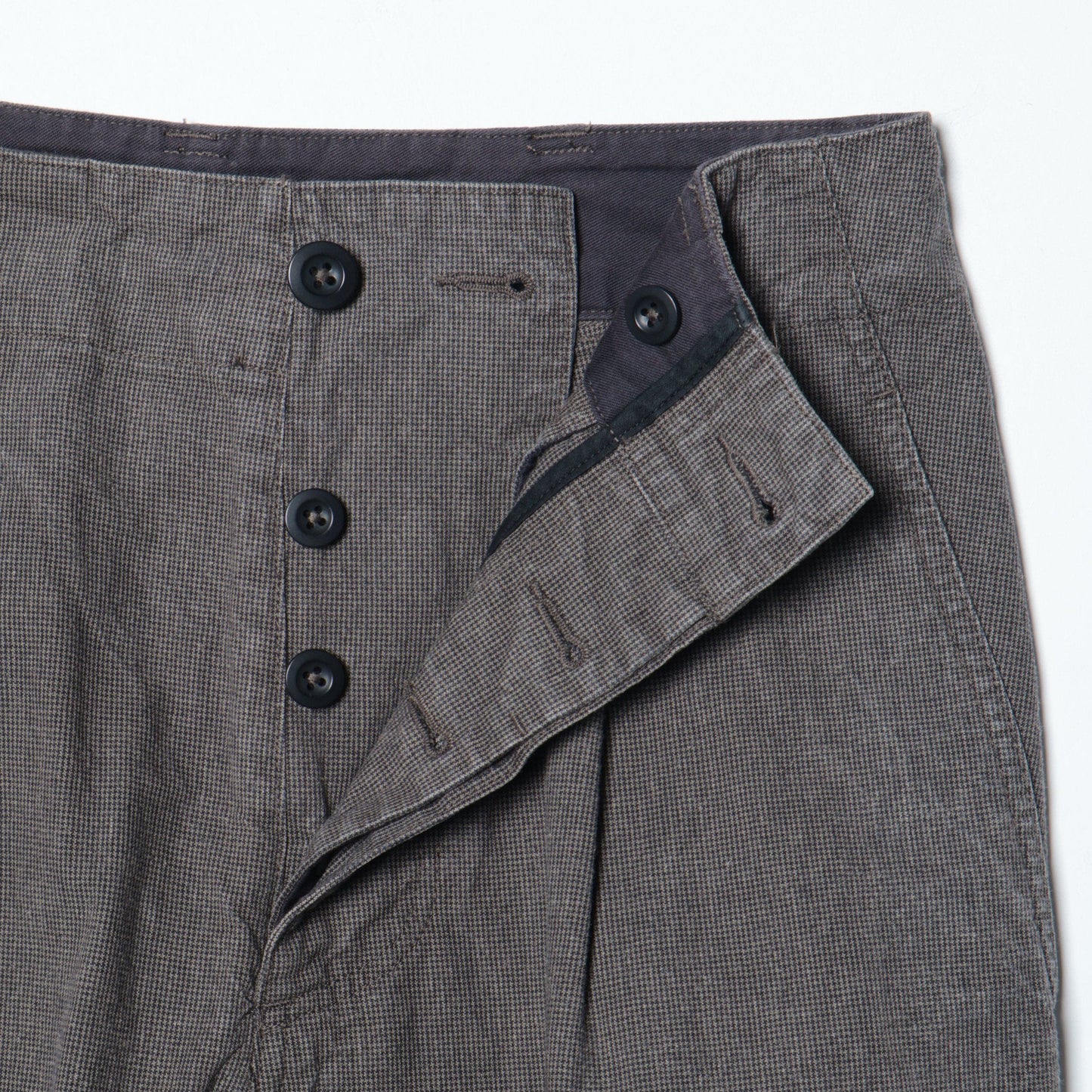 CHEF CHECK COTTON LINEN TROUSERS
