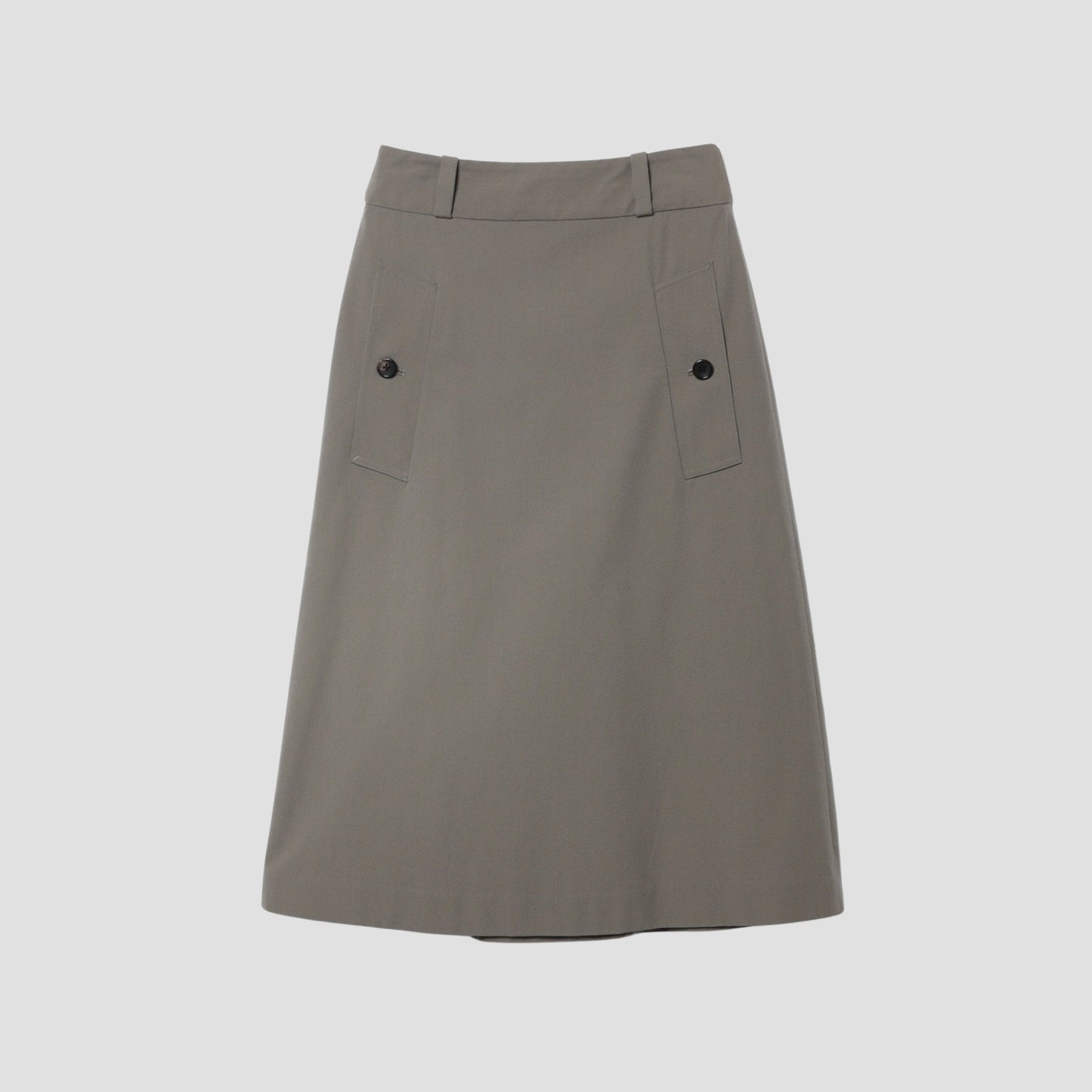 WOOL COTTON TWILL SKIRT