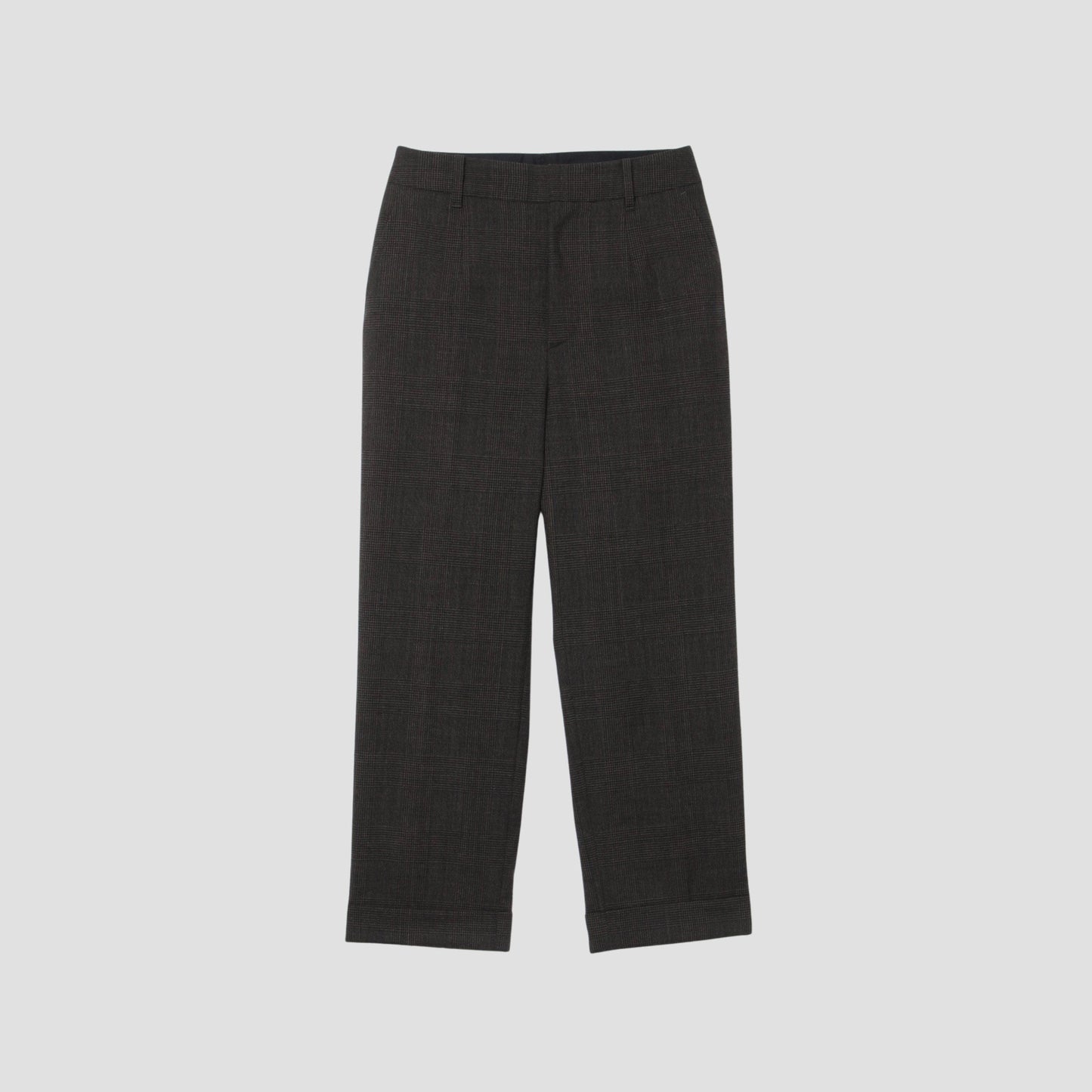 LARGE PRINCE OF WALES CHECK WOOL TROUSERS