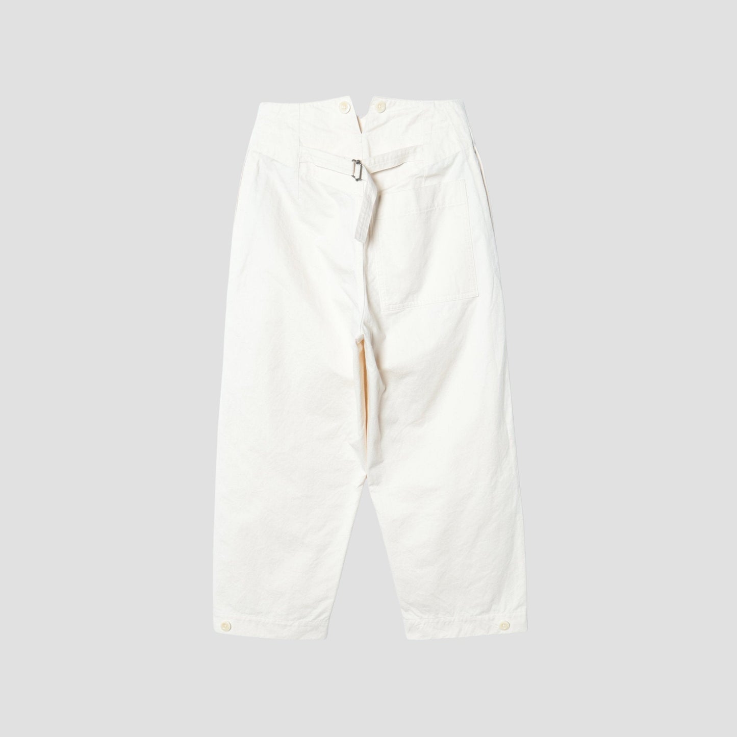WASHED COMPACT COTTON TROUSERS