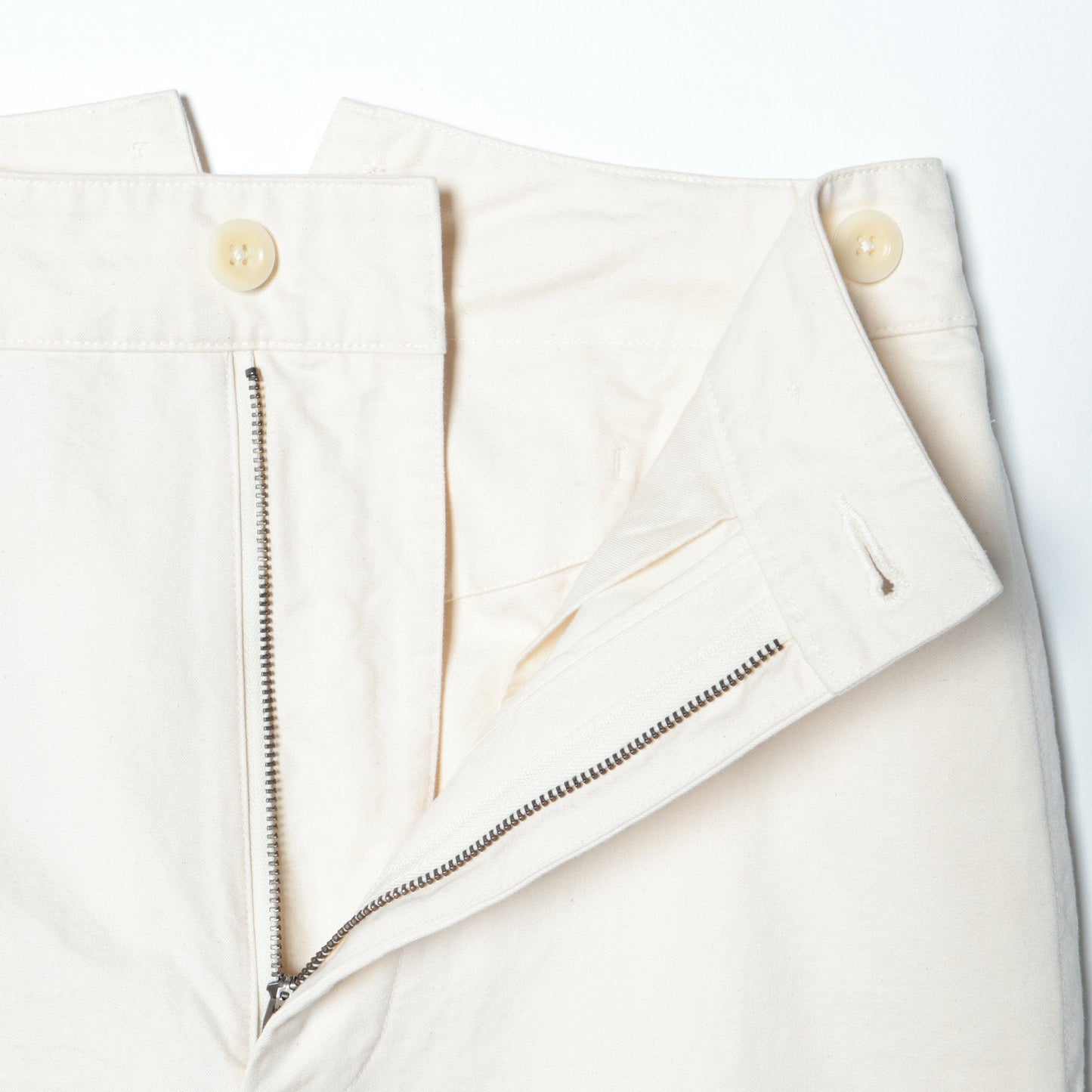 WASHED COMPACT COTTON TROUSERS