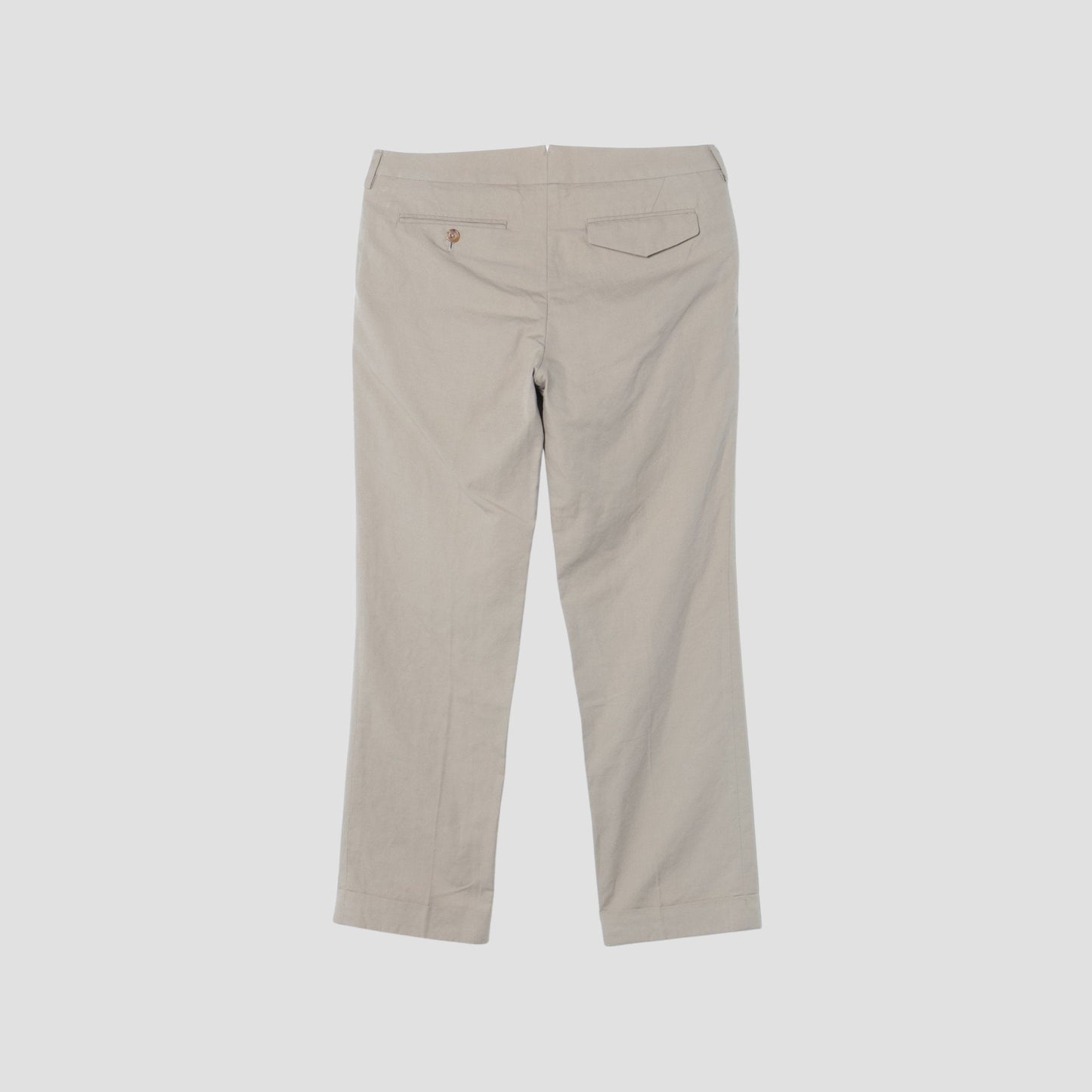 COTTON LINEN OXFORD TROUSERS