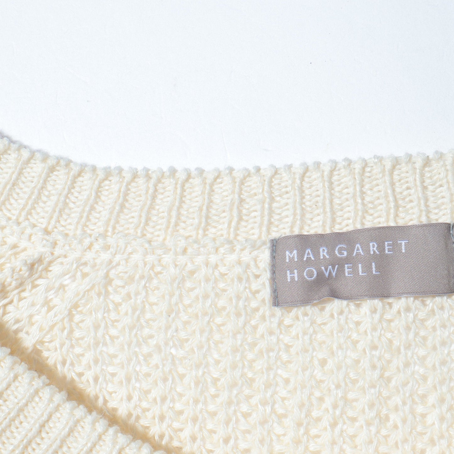 LINEN COTTON RIB JUMPER KNIT