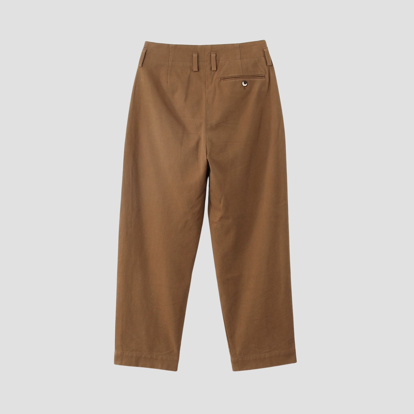 WASHED COTTON TWILL TROUSERS