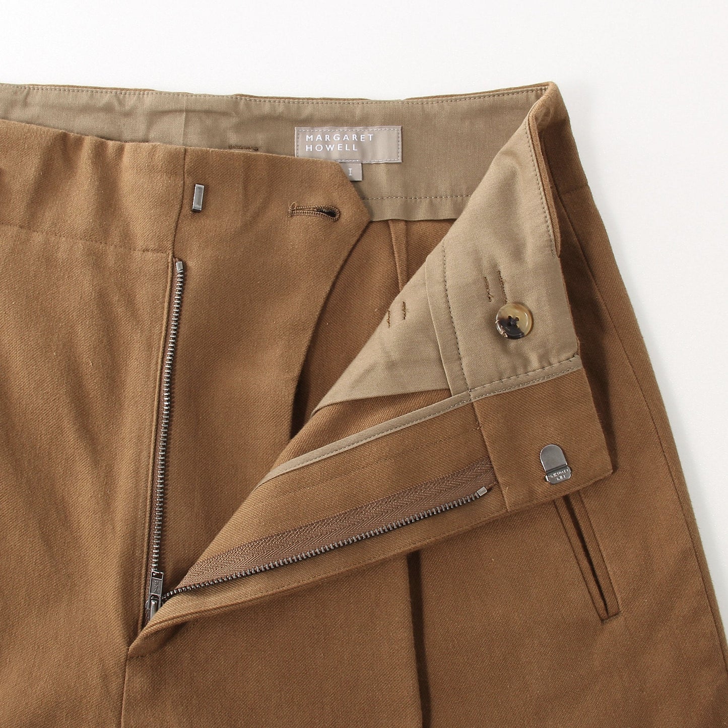 WASHED COTTON TWILL TROUSERS