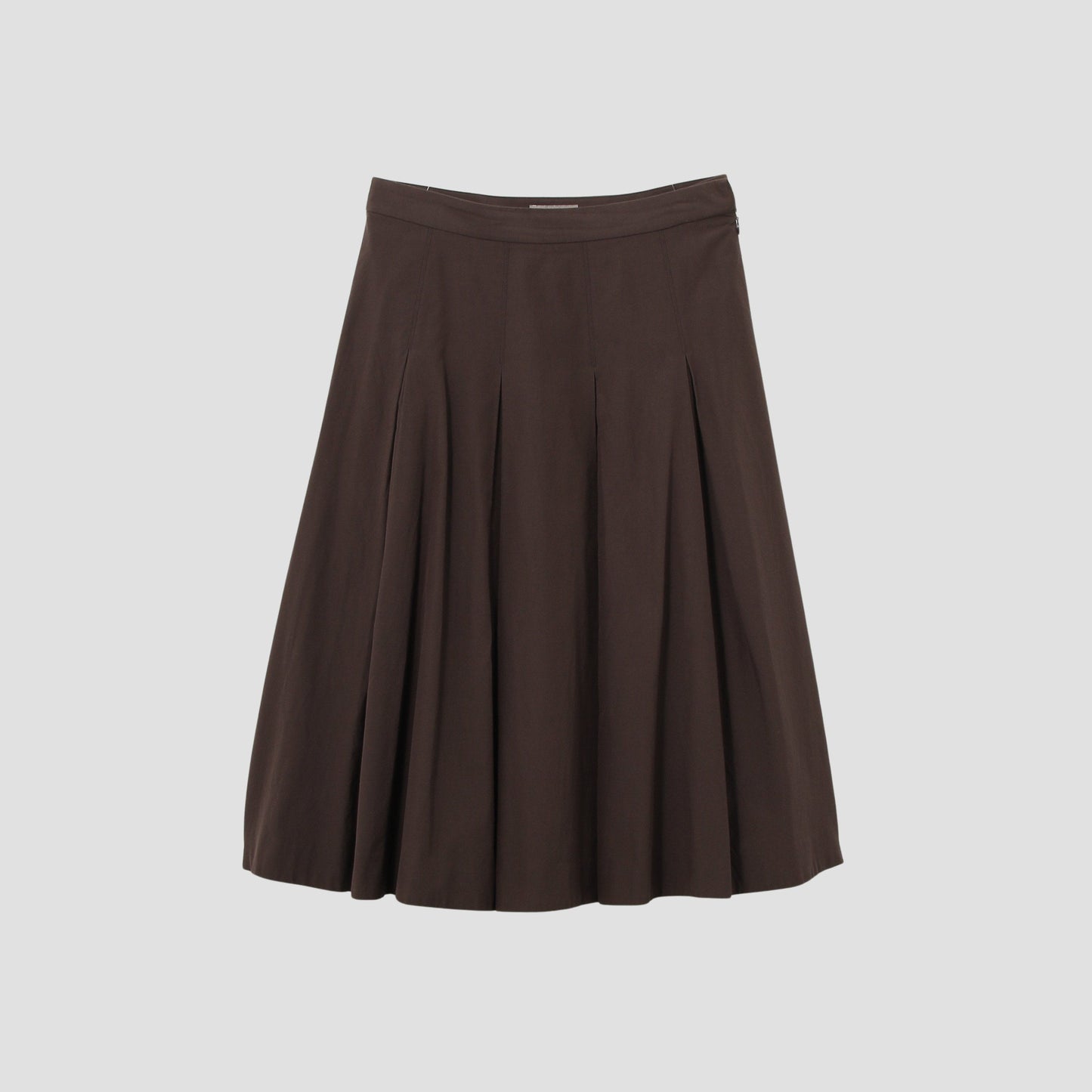 SILK COTTON POPLIN SKIRT