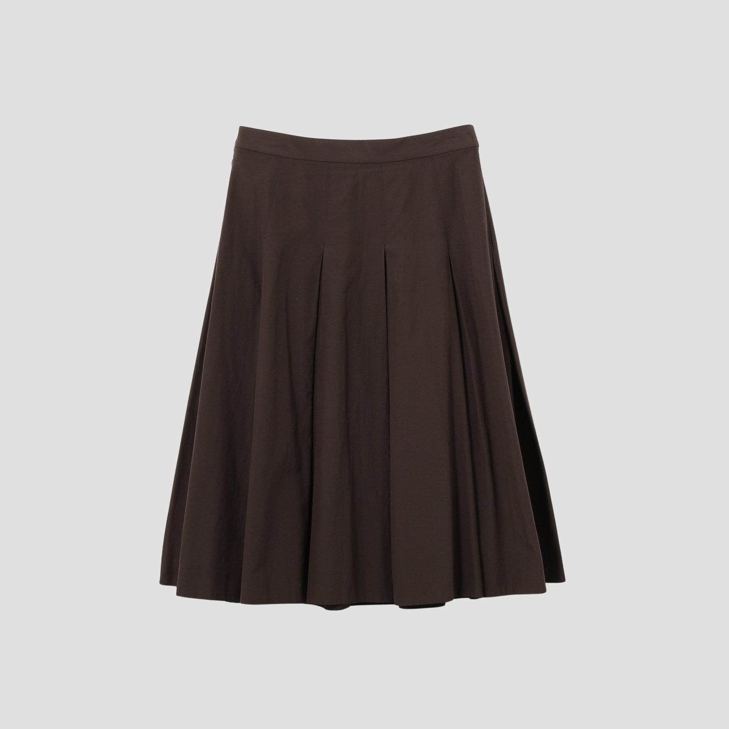 SILK COTTON POPLIN SKIRT