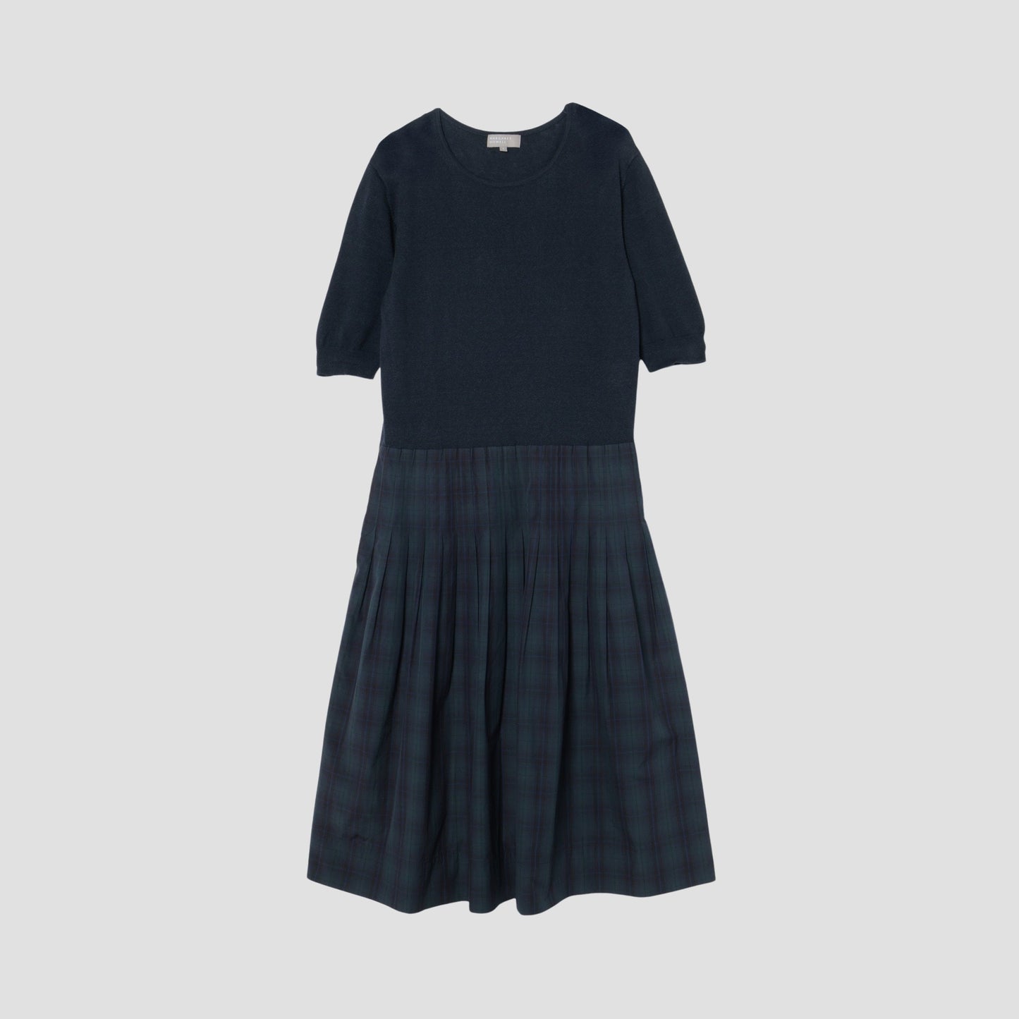 TARTAN POPLIN COTTON DRESS
