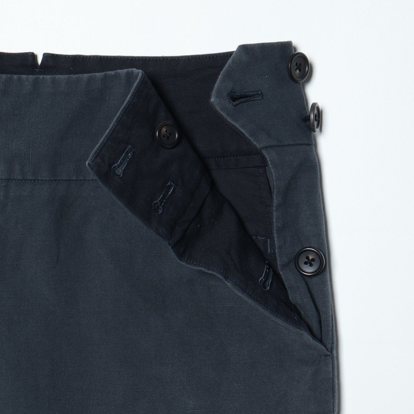 COTTON LINEN OXFORD TROUSERS
