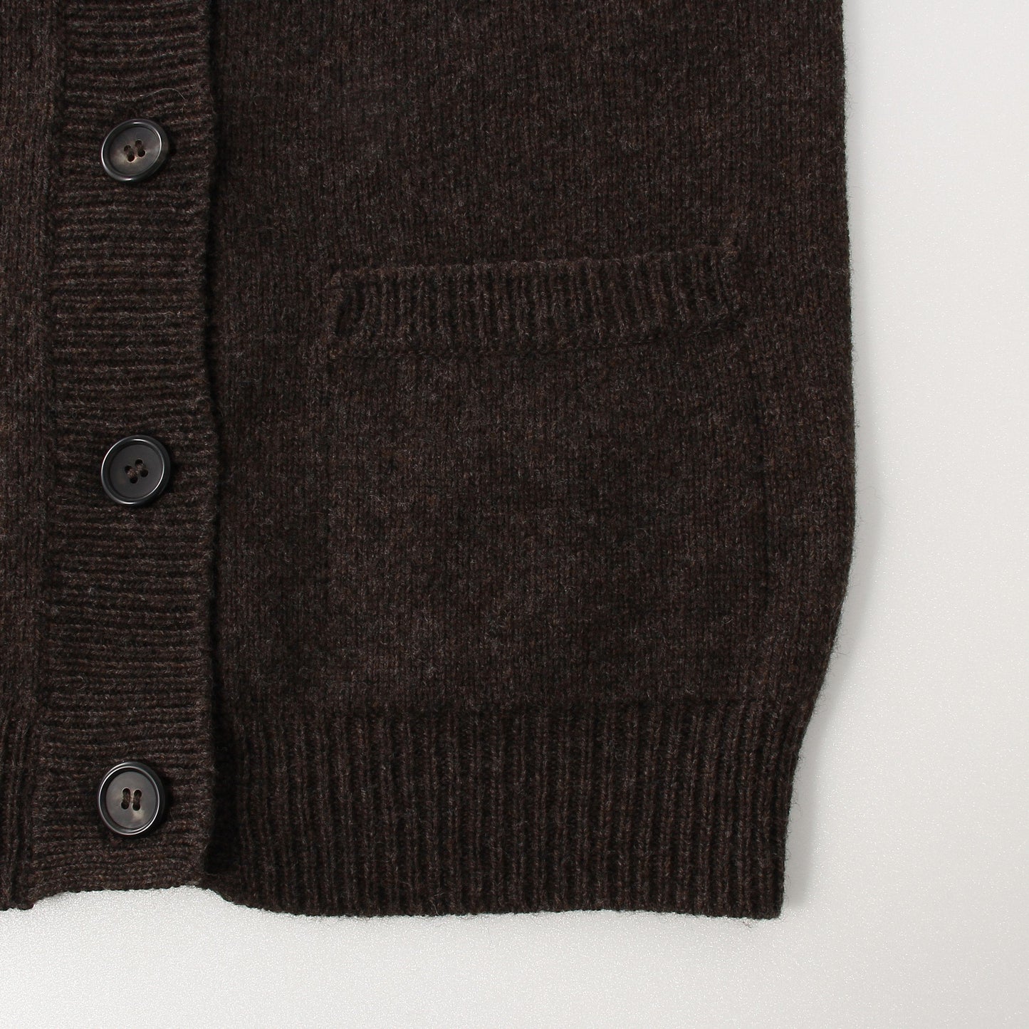 RIB COLLAR CARDIGAN KNIT