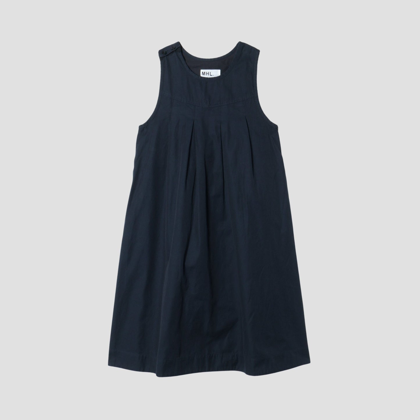 CONTRAST WARP COTTON DRESS