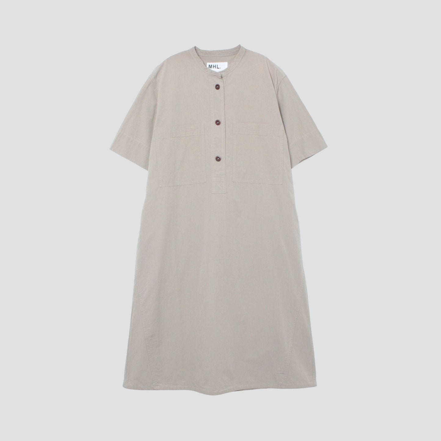 SANDED COTTON LINEN DRESS