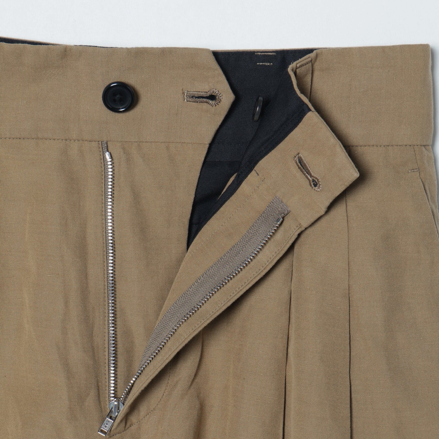 YARN DYE COTTON LINEN TROUSERS