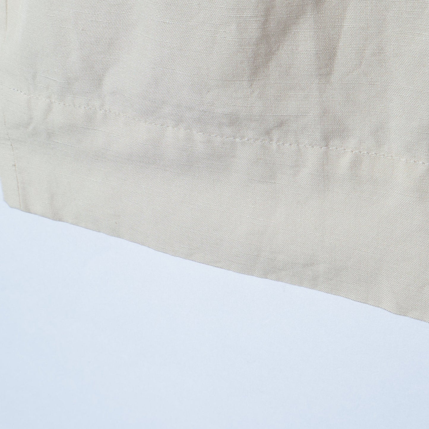 PLAIN WEAVE COTTON LINEN TROUSERS