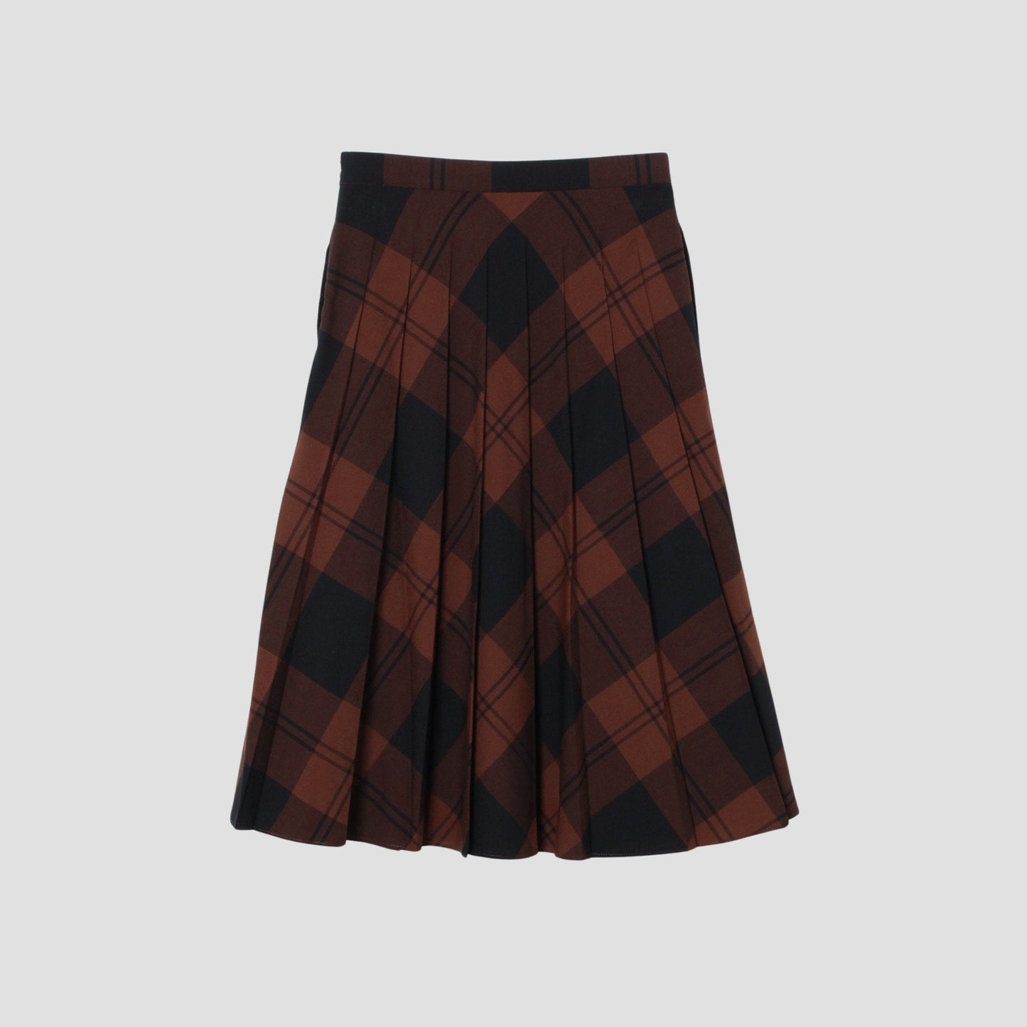 LINDSAY CHECK WOOL BLEND SKIRT
