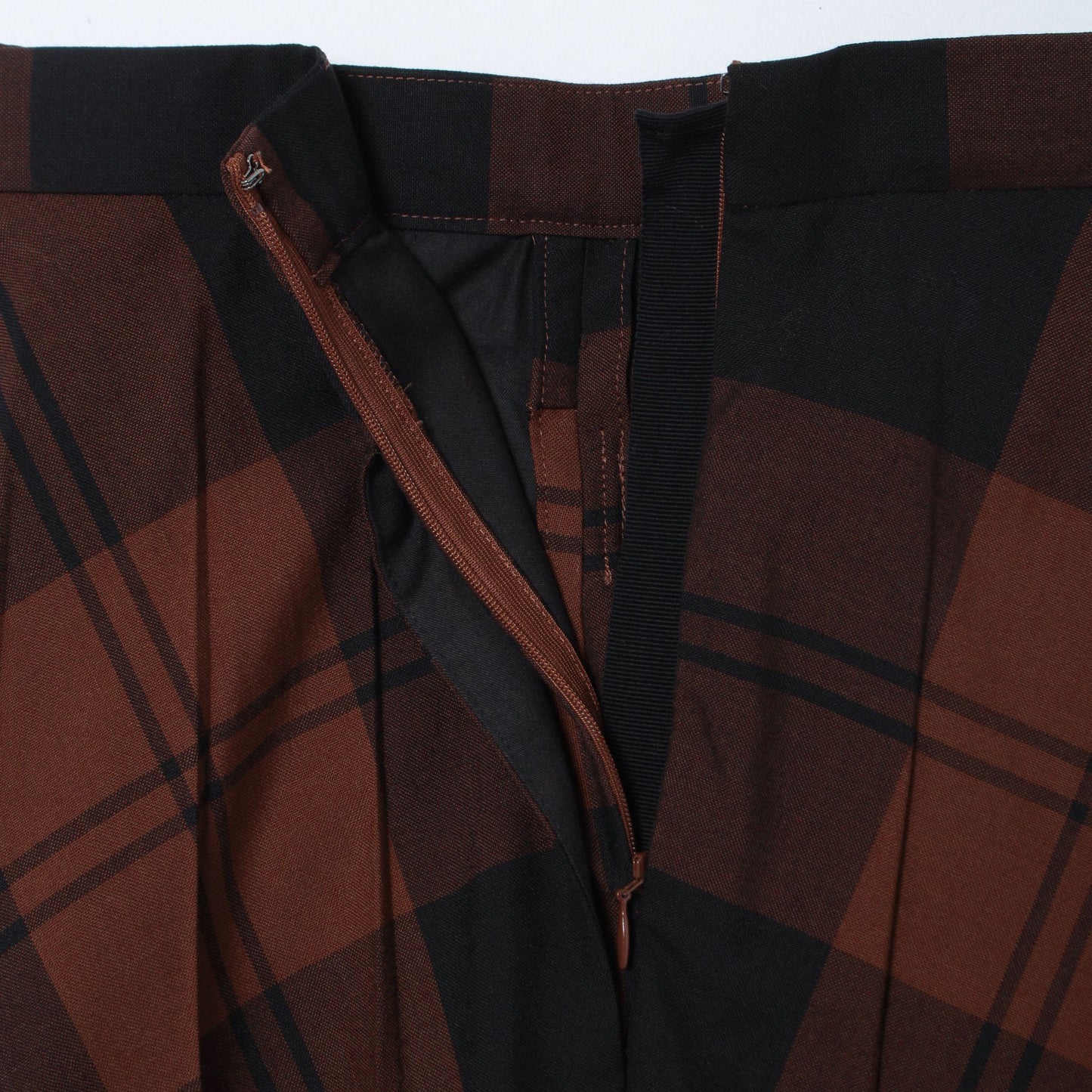 LINDSAY CHECK WOOL BLEND SKIRT