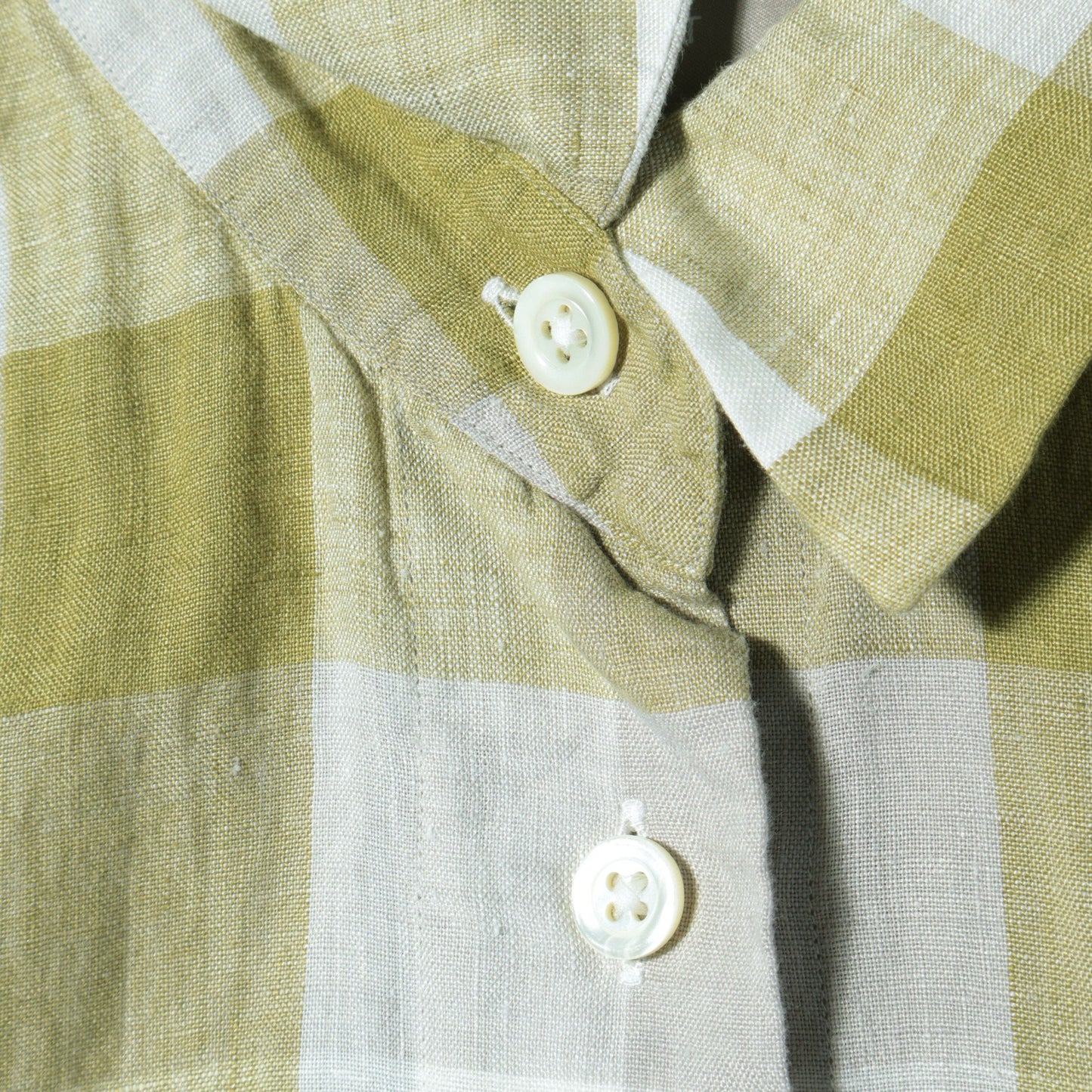 BLOCK CHECK LINEN SHIRT