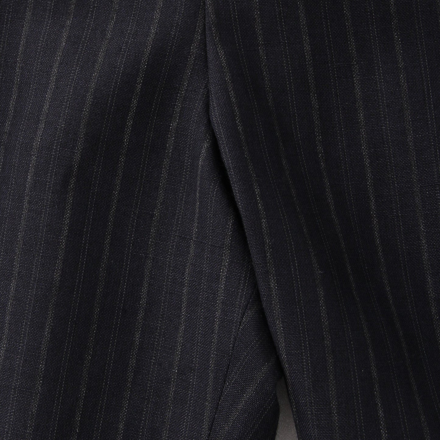 CHALK STRIPE LINEN WOOL TROUSERS