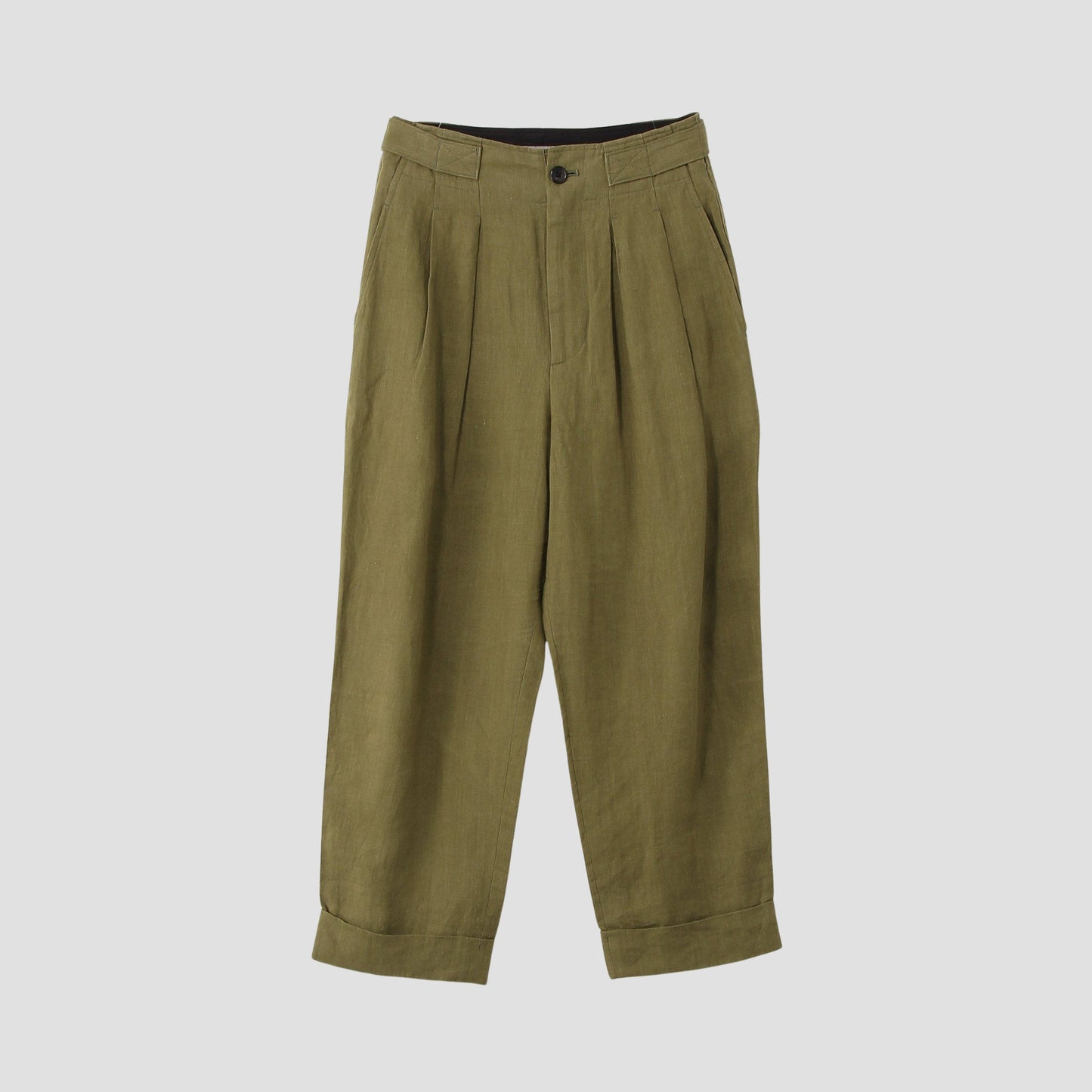 YARN DYED LINEN TROUSERS