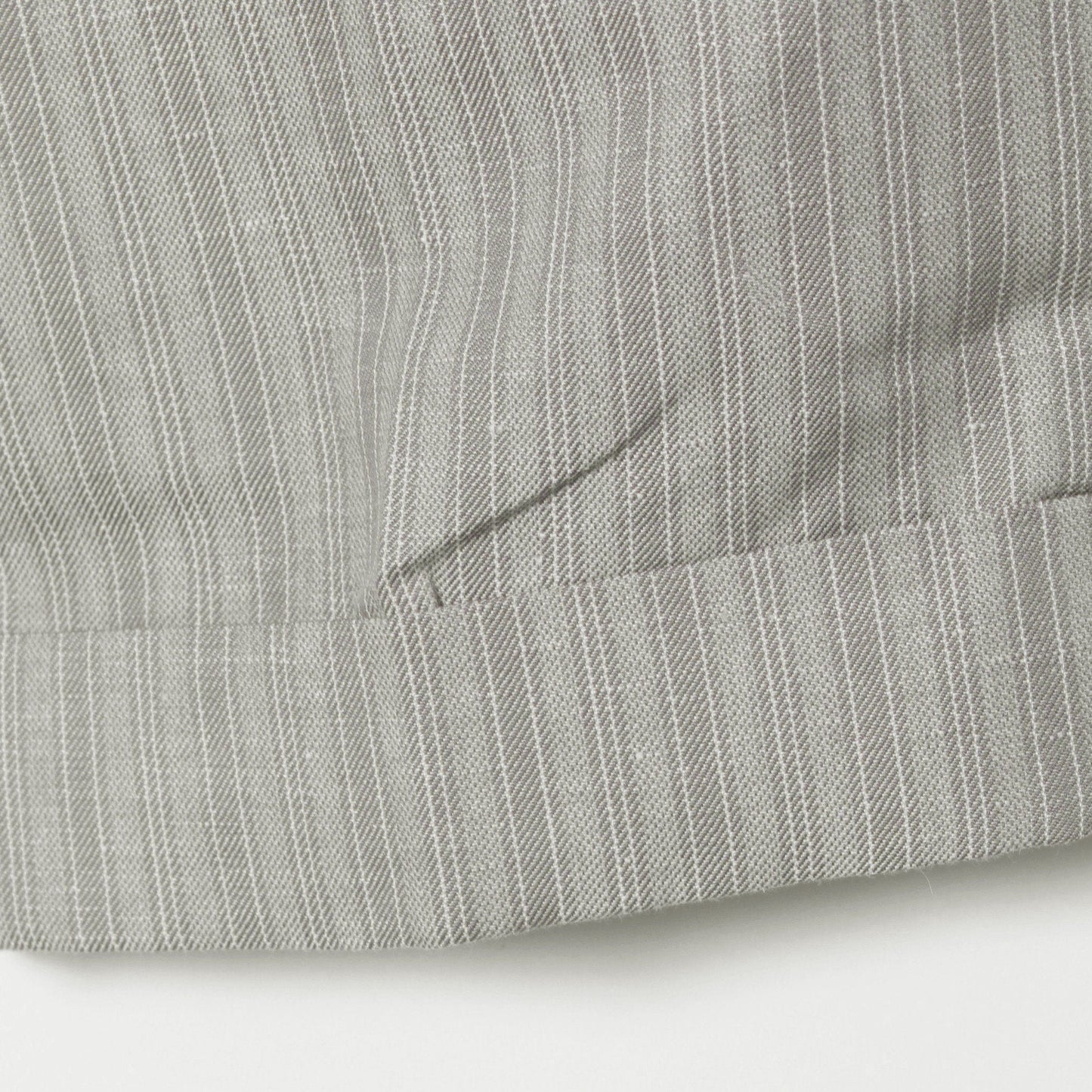 MORNING STRIPE COTTON LINEN TROUSERS