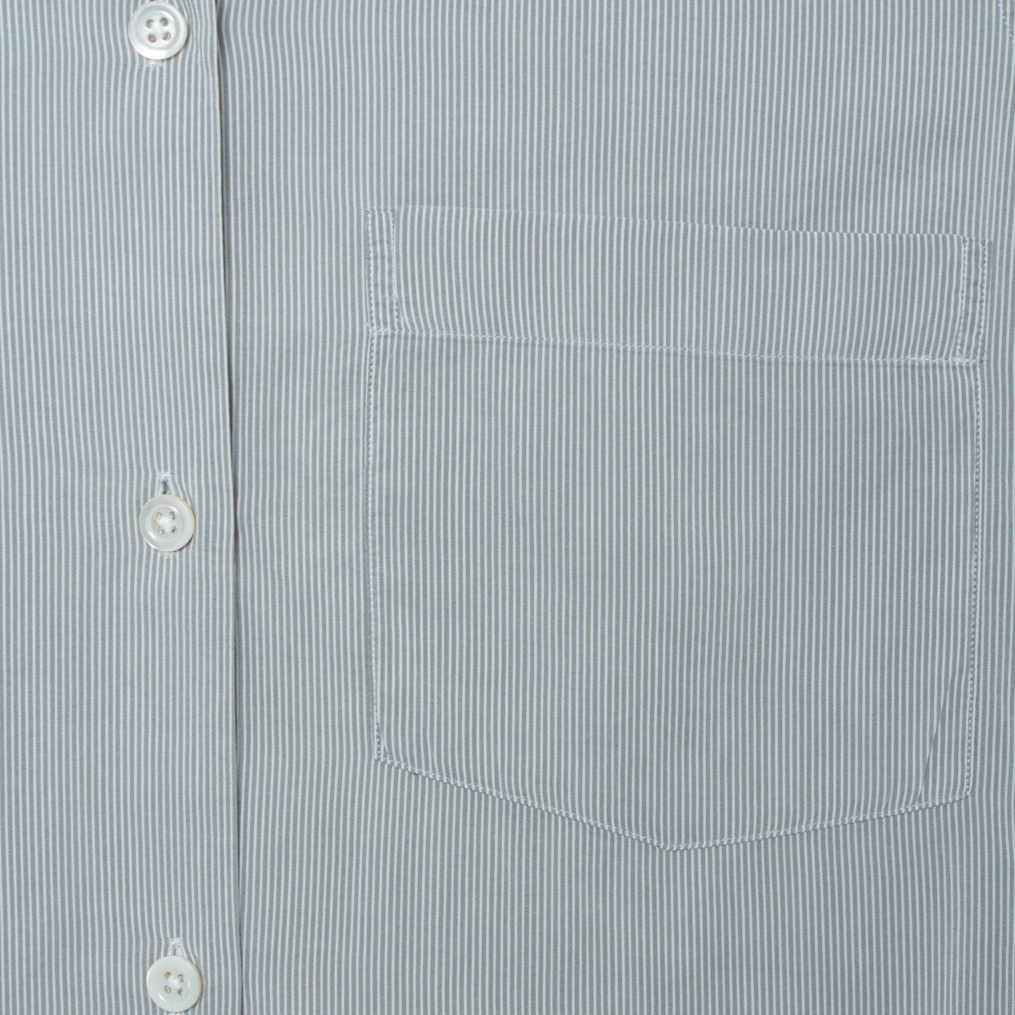SILK COTTON NARROW STRIPE SHIRT