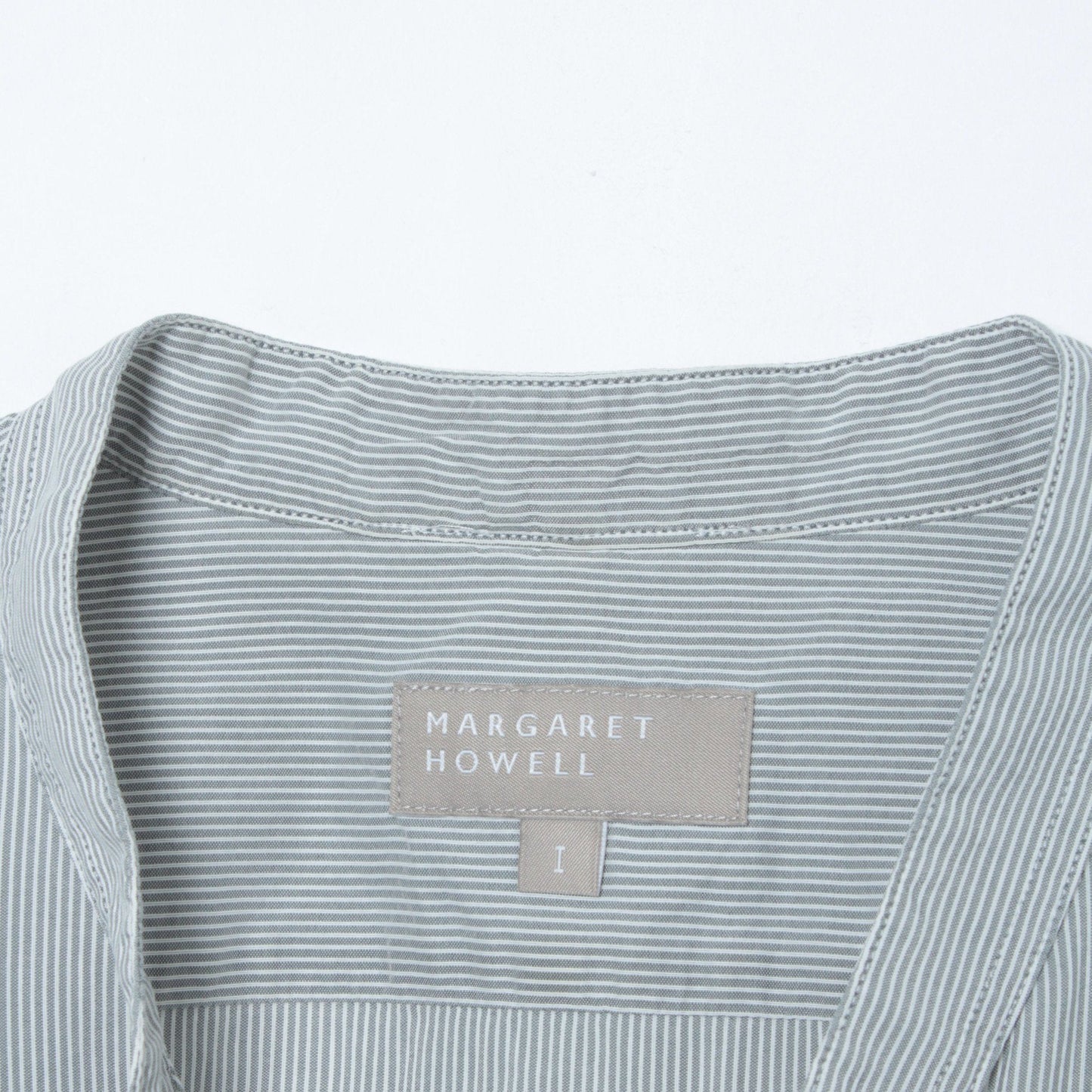 SILK COTTON NARROW STRIPE SHIRT