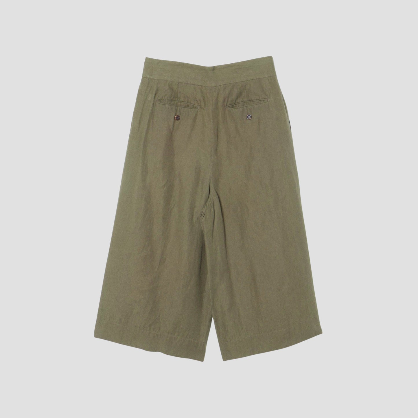 COATED LINEN PLAINWEAVE TROUSERS
