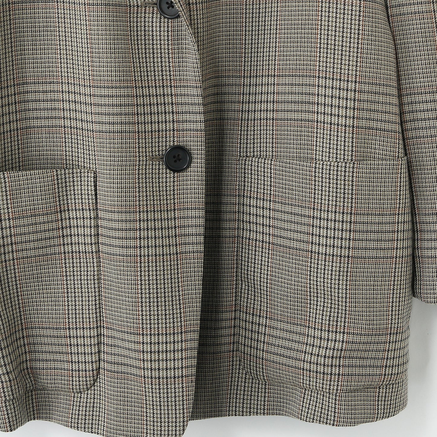 GLEN CHECK WOOL TWILL JACKET