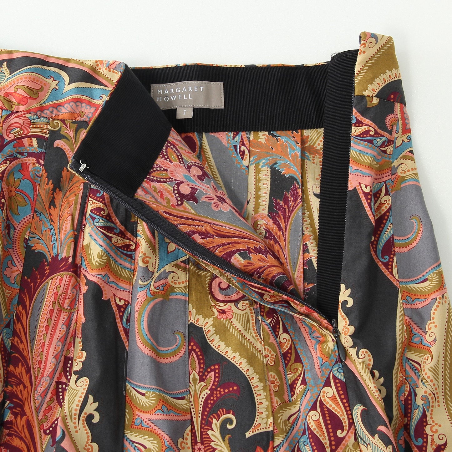 PAISLEY COTTON SHIRTING SKIRT