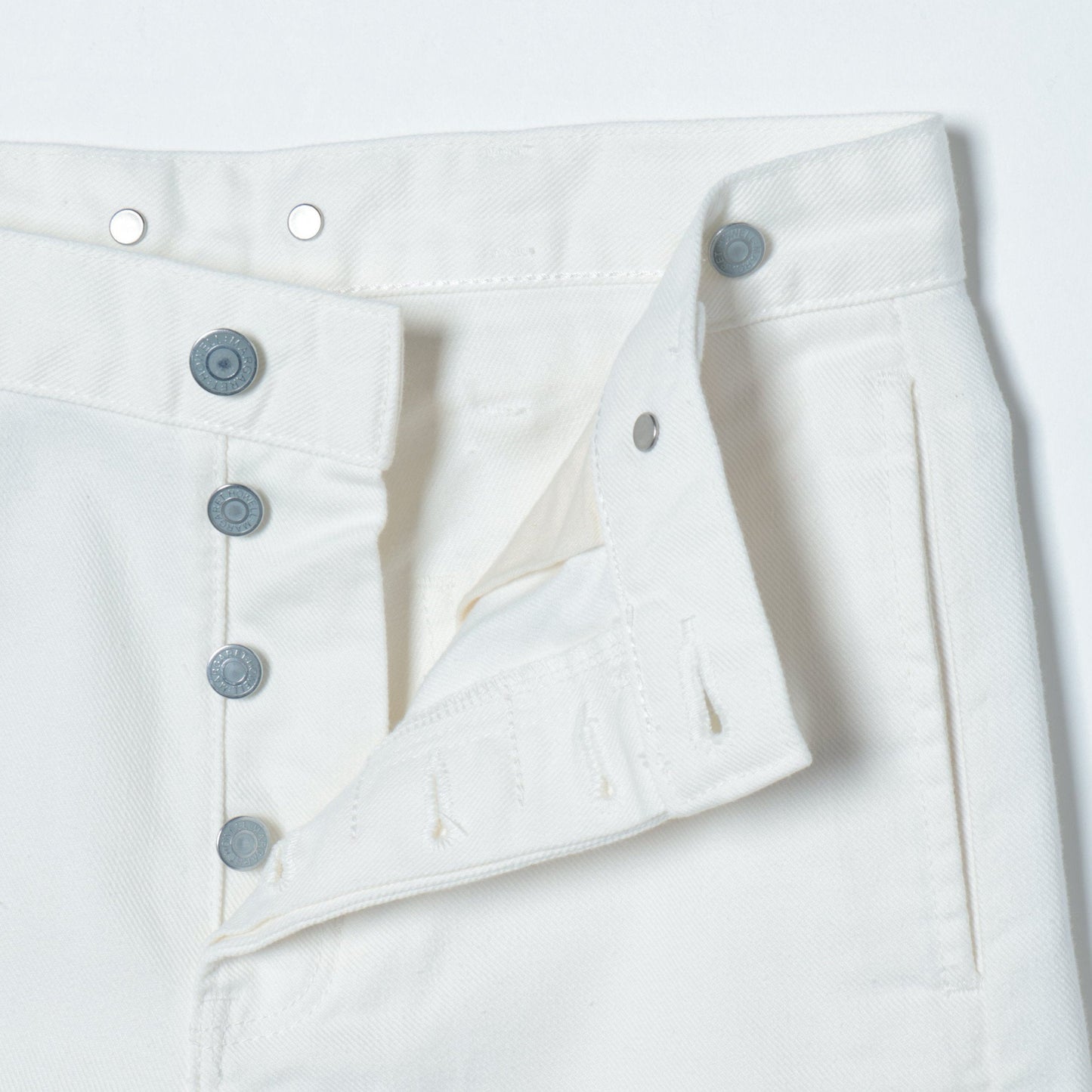 WHITE DENIM TROUSERS