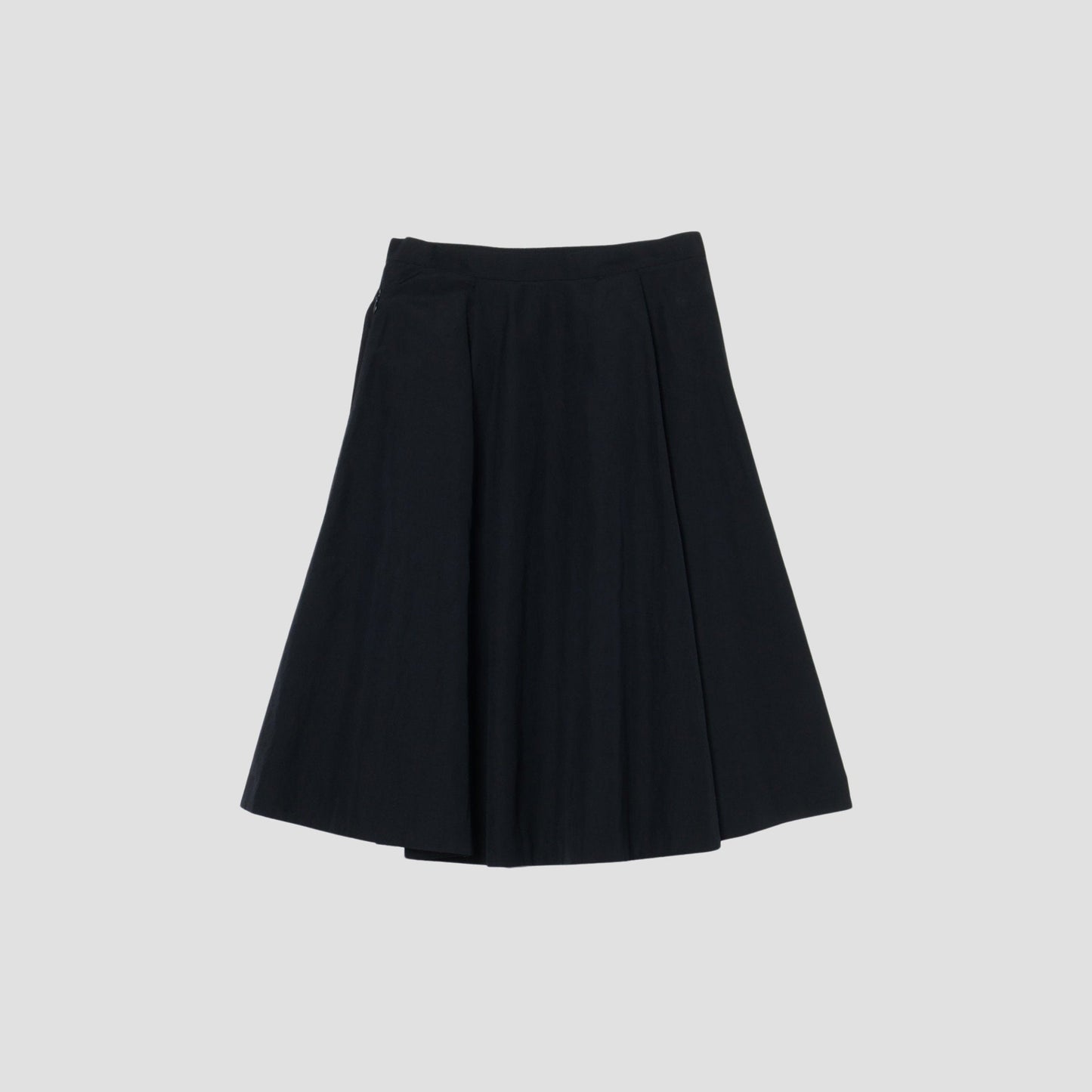WOOL LINEN POPLIN SKIRT