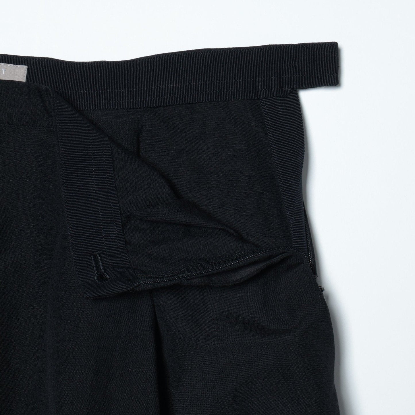 WOOL LINEN POPLIN SKIRT