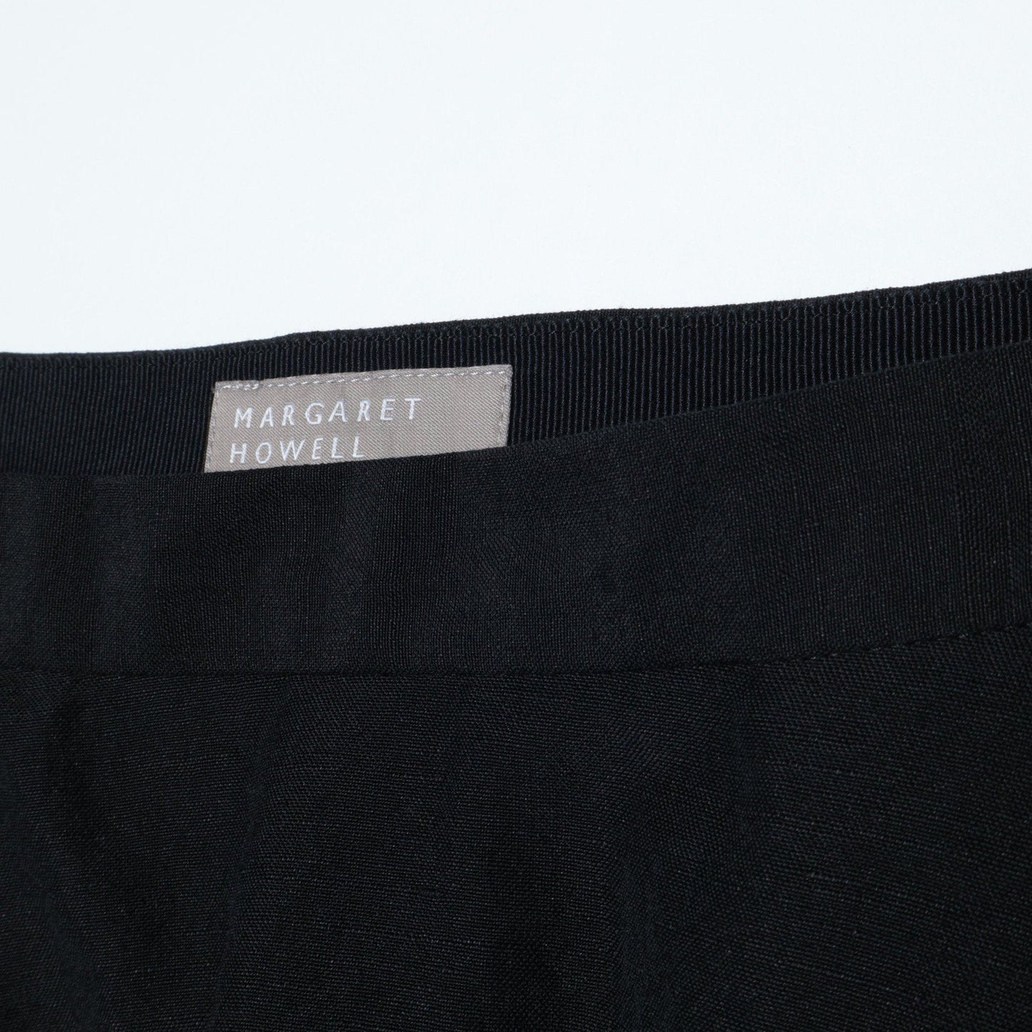 WOOL LINEN POPLIN SKIRT